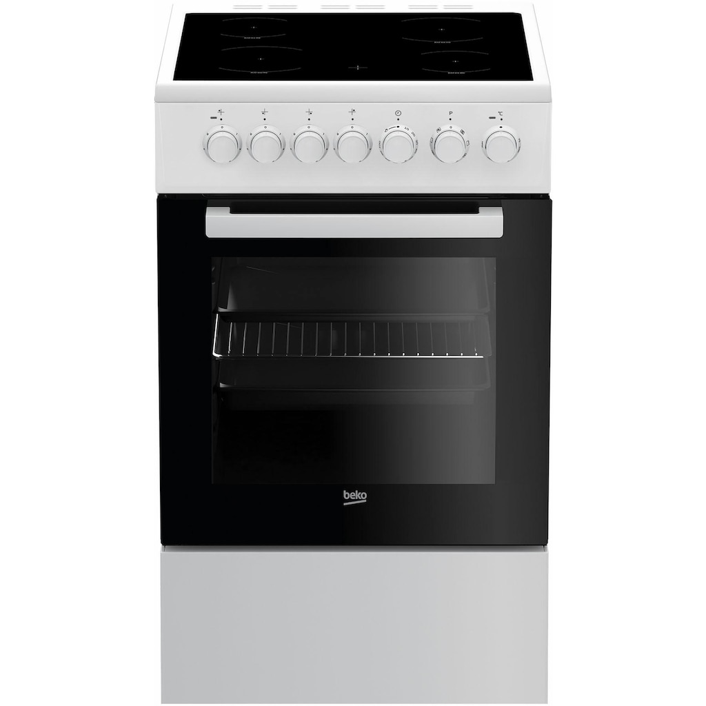 BEKO Elektro-Standherd »FSM57100GW«, FSM57100GW, Simple Steam Reinigungsfunktion