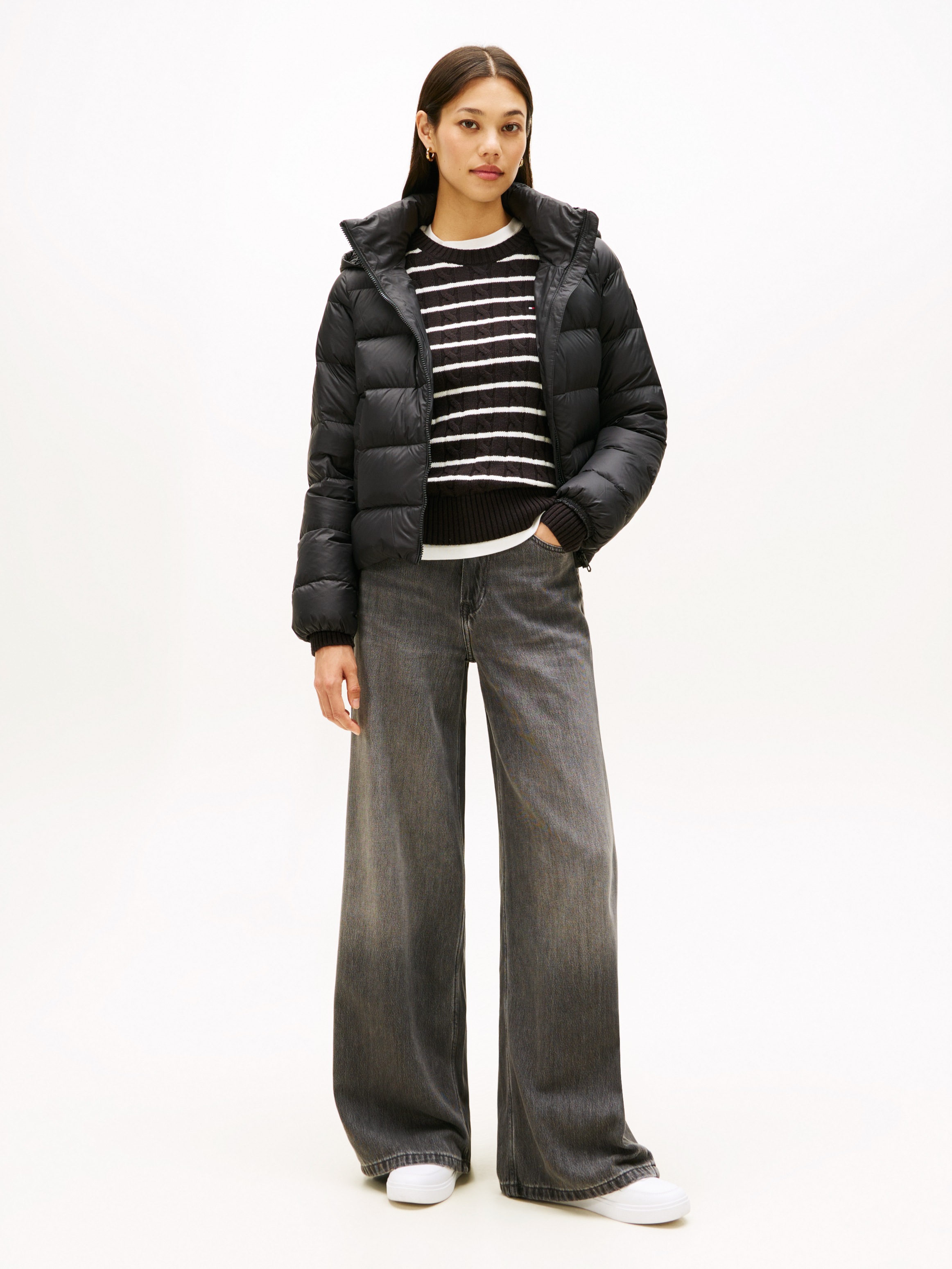 Thumbnail - Tommy Hilfiger Steppjacke "LW DOWN CASUAL JACKET" mit Kapuze mit Logoprägung