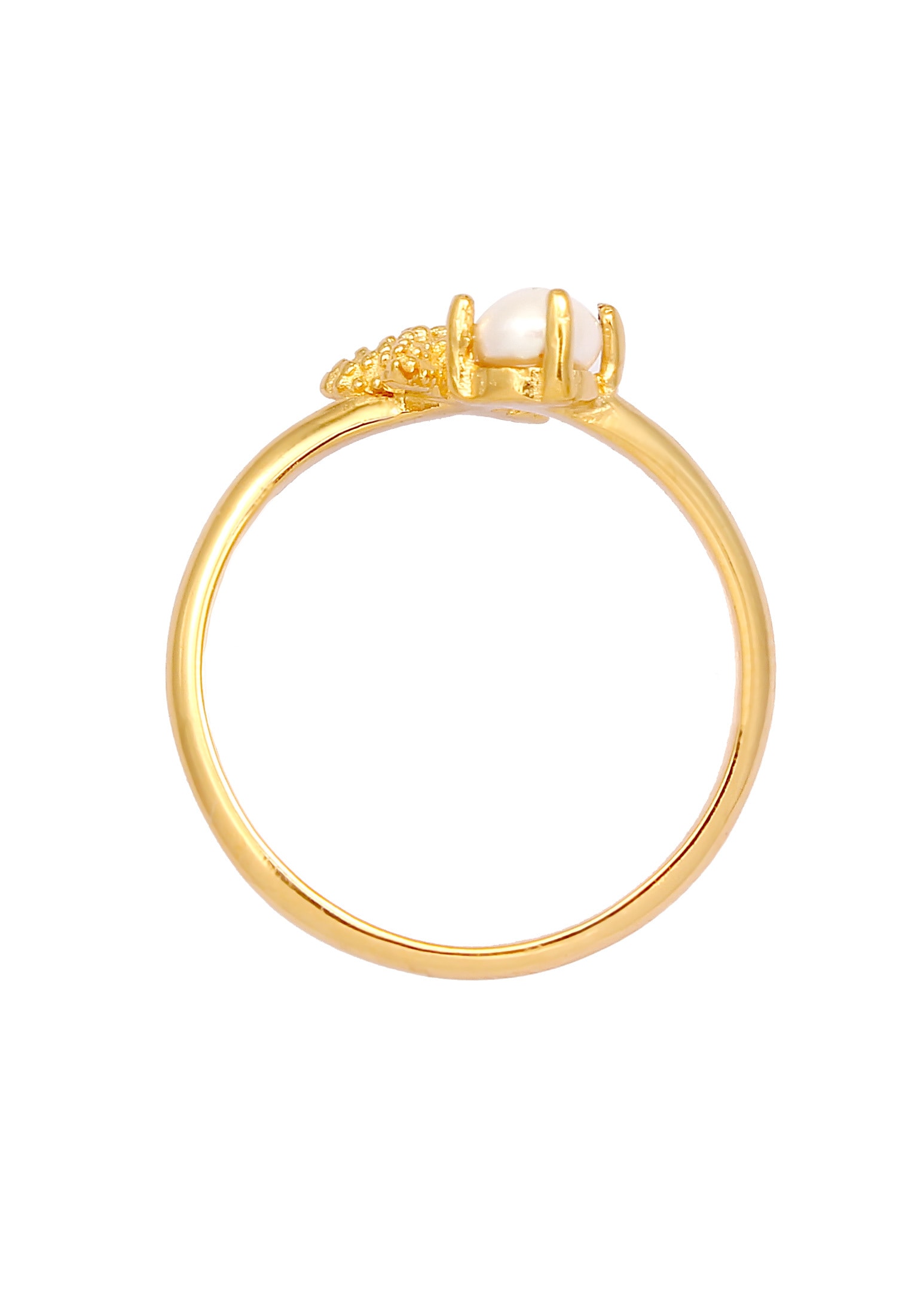 Elli Perlenring »Ring Seestern Süsswasserperle Verstellbar 925 Silber«