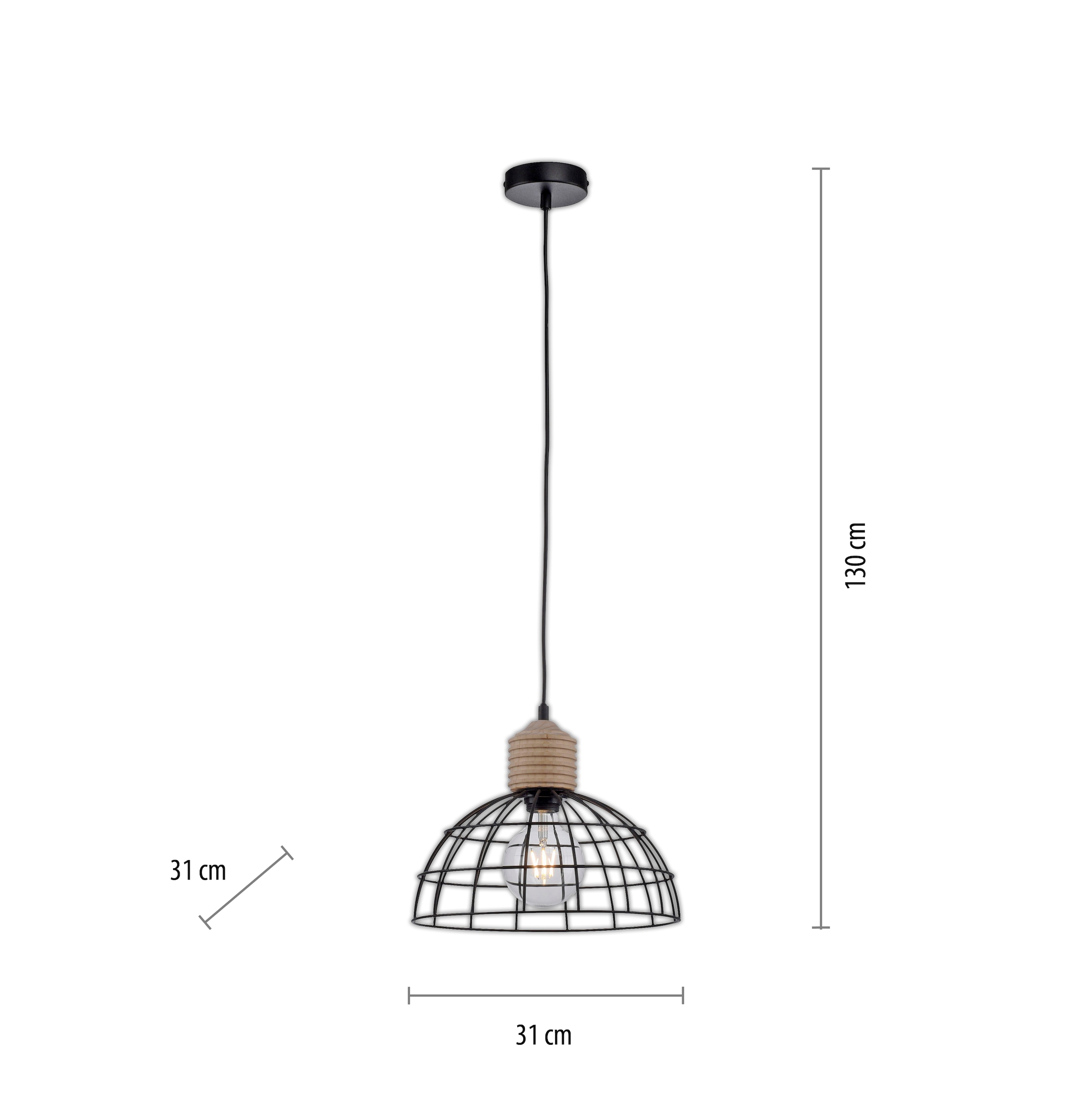 Leuchten Direkt Pendelleuchte »TARO«, ExklusiveE27 BAUR | flammig-flammig, 1