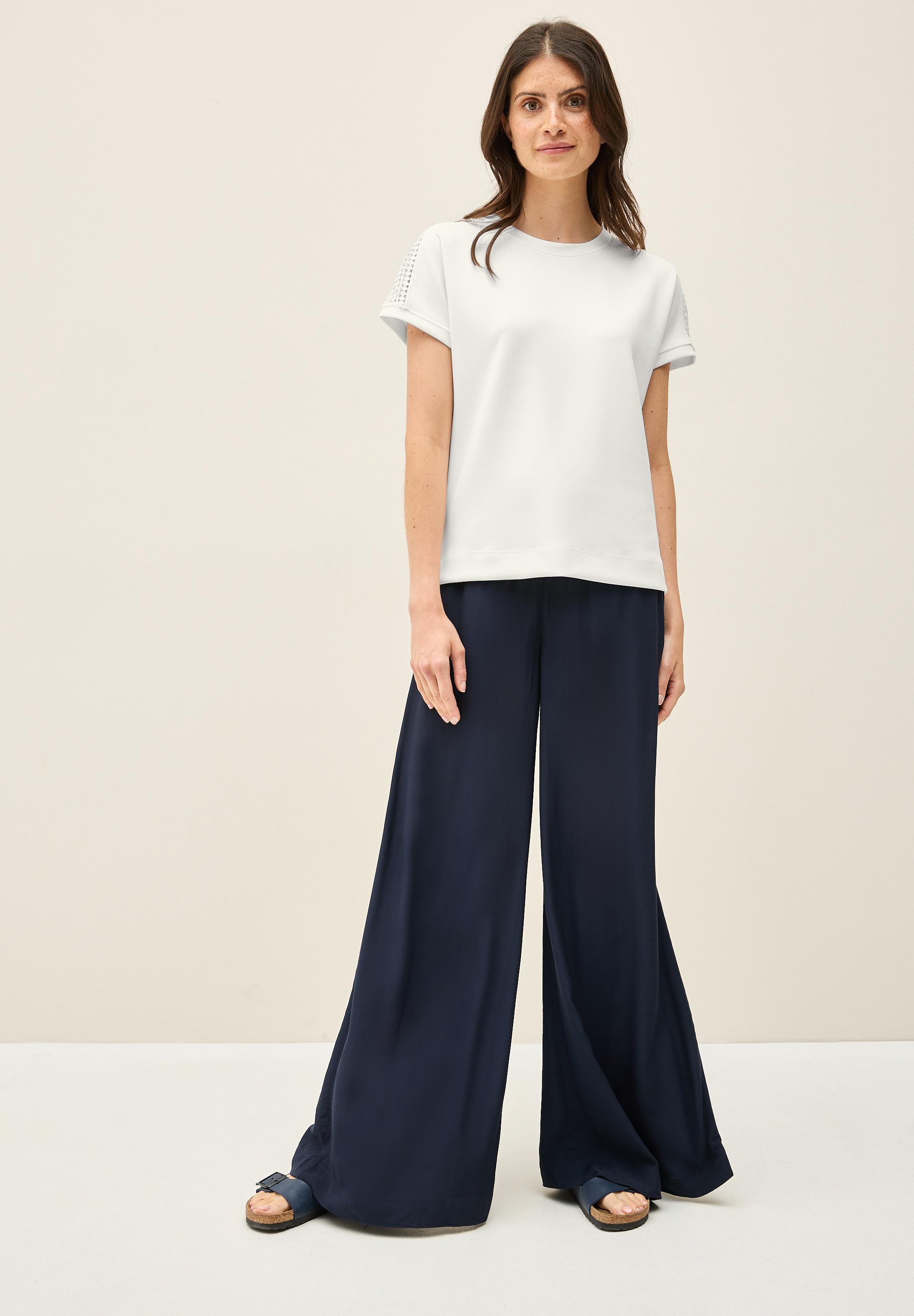 Thumbnail - Cecil T-Shirt mit Mesh-Spitze