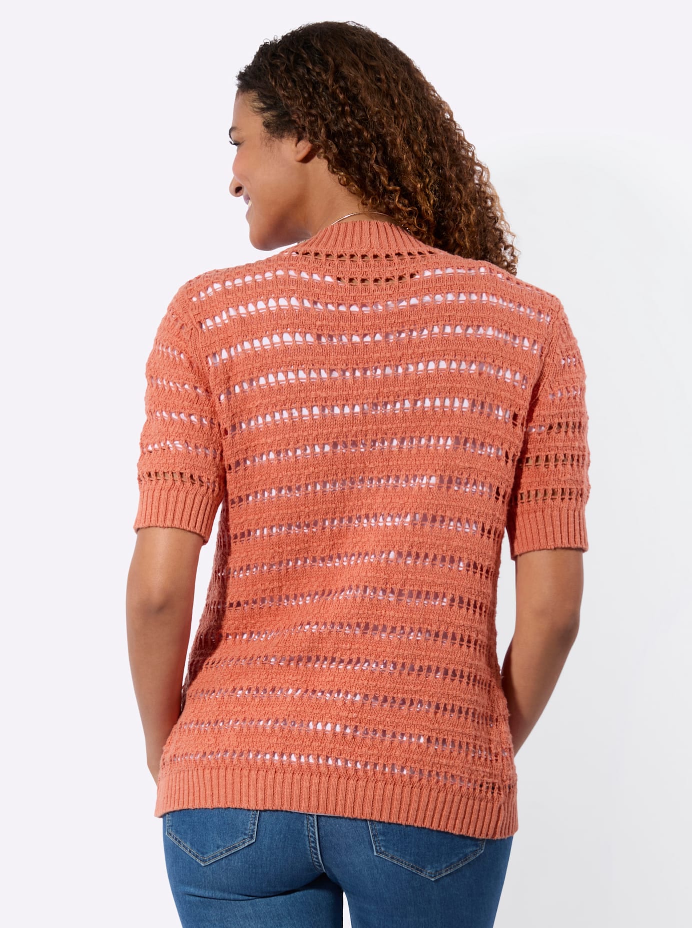 creation L Ajourstrickjacke