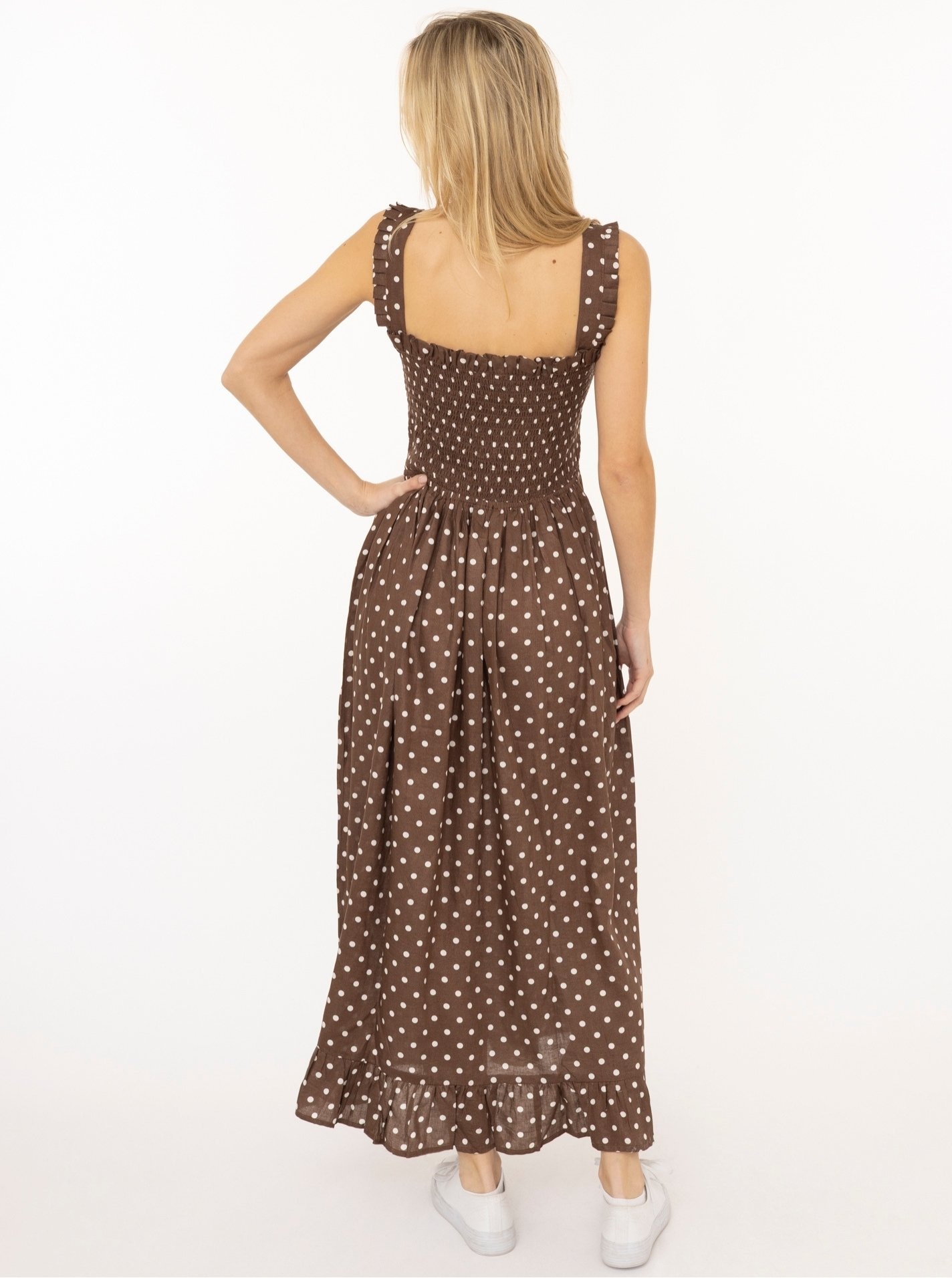 Zwillingsherz Maxikleid »"Classic Dots"« Ohne Taschen knöchellang, breite Träger, mit Punkten, elastisches Oberteil