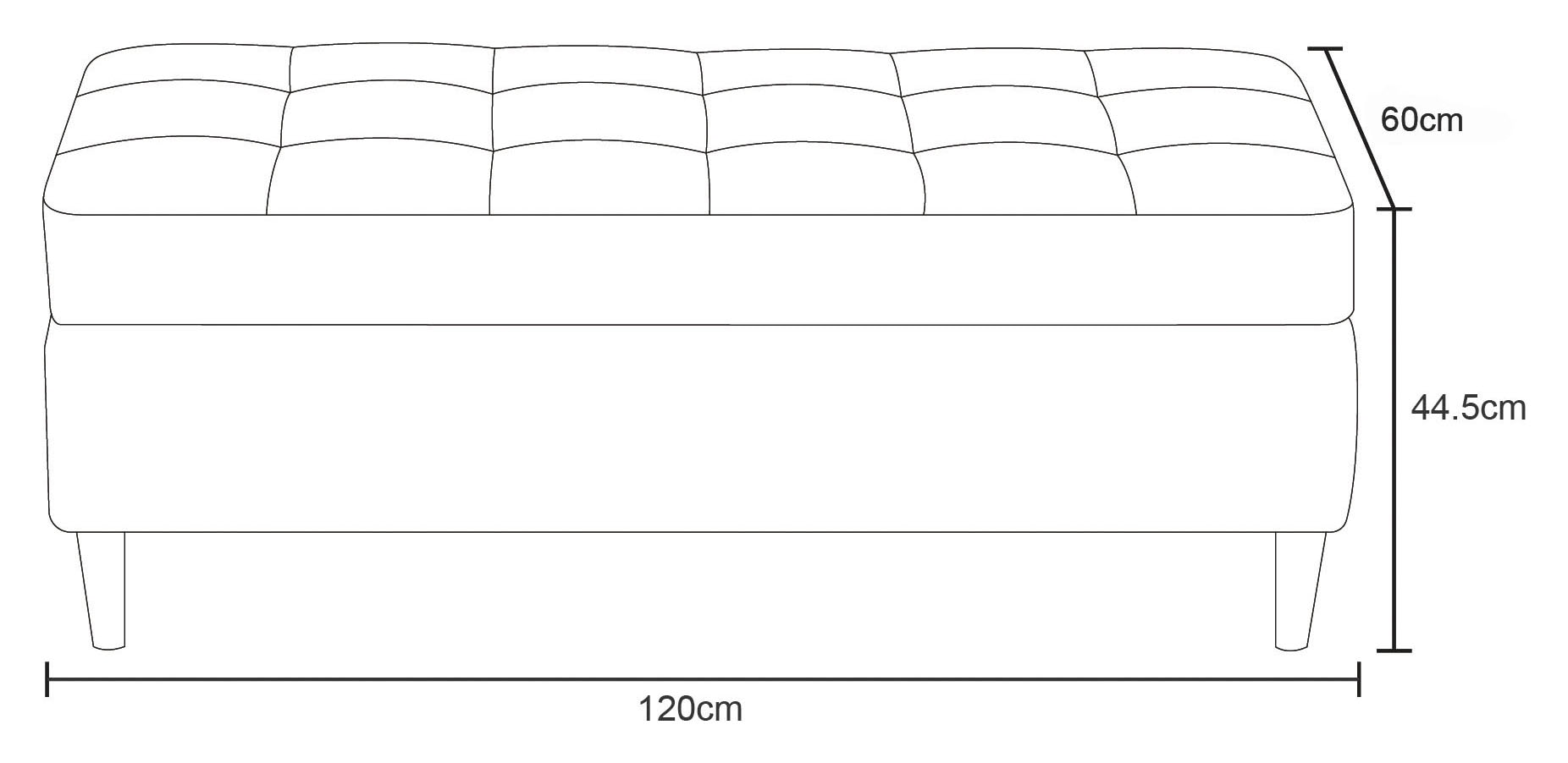 Dorel Home Hocker »LINDHUS, Modul für die Lindhus-Sofas- Breite 120 cm« verlängert das Sofa zum Schlafsofa, Cord und Chenille-Bezug