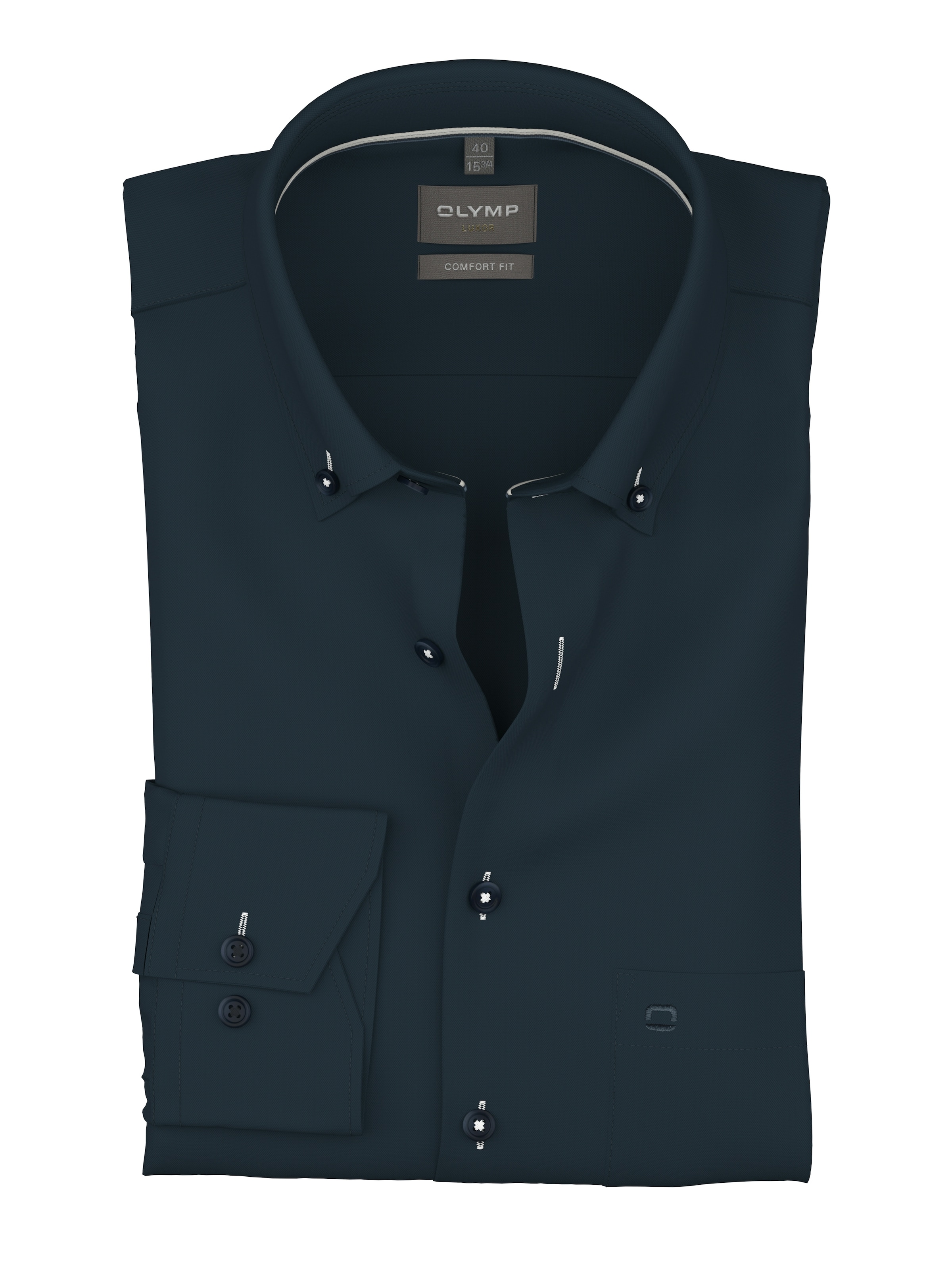 OLYMP Langarmhemd »Luxor« Businesshemd, comfort fit, Button-down-Kragen