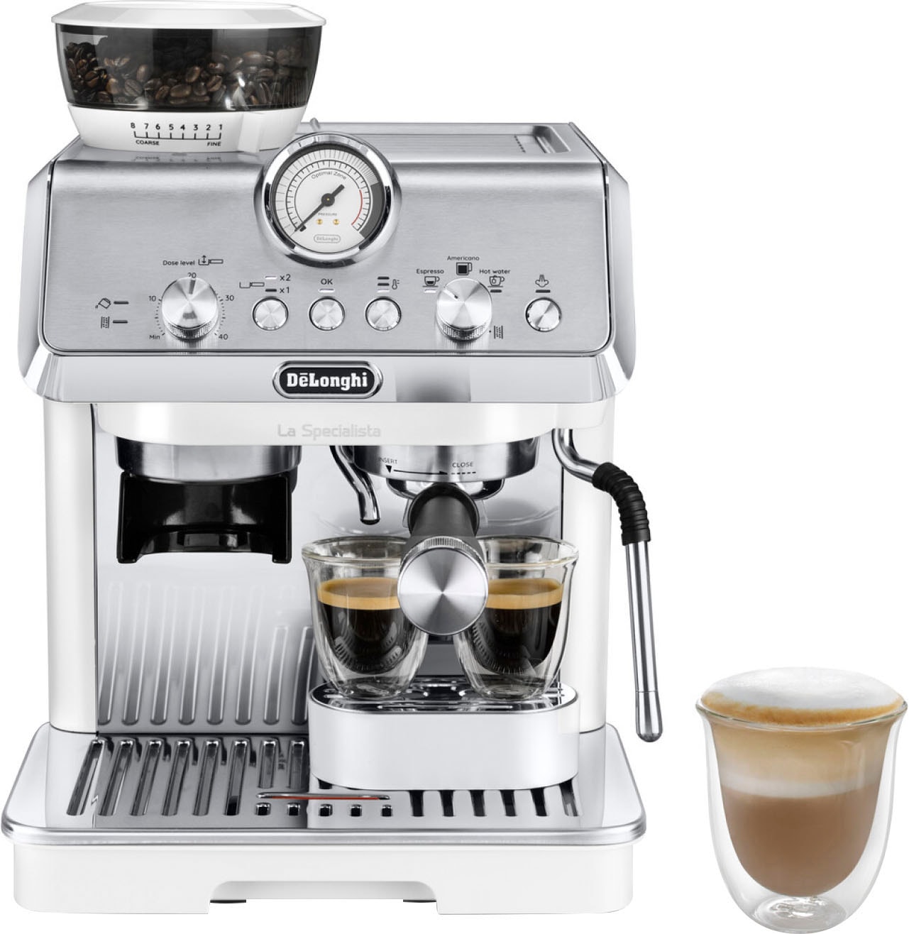 De'Longhi Siebträgermaschine »LaSpecialista Arte EC9155.W«, weiß, mit MyLatte Art System