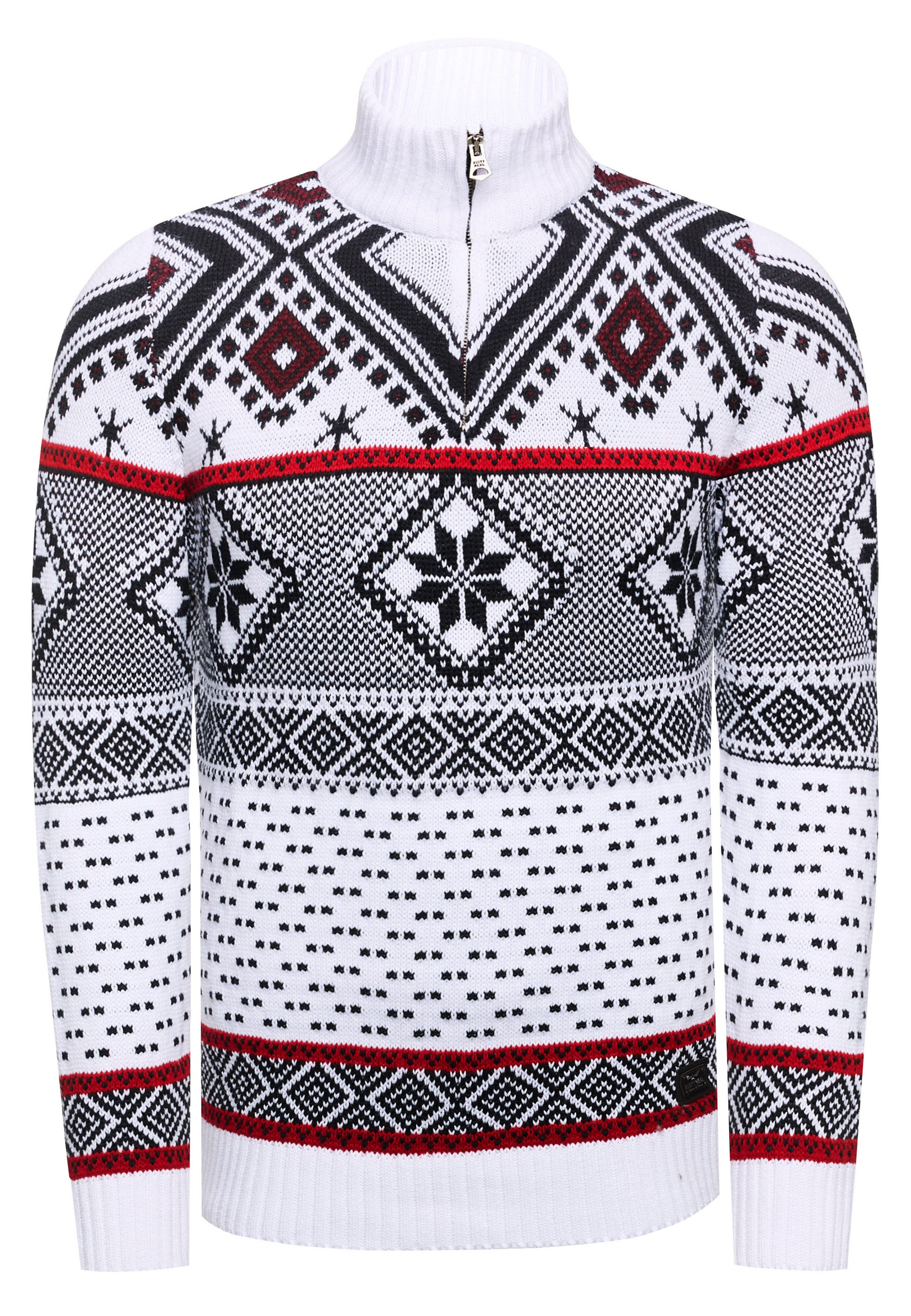 Rusty Neal Strickpullover, mit winterlichem Muster
