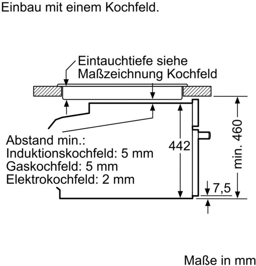 SIEMENS Dampfbackofen »CS636GBS2«, iQ700, CS636GBS2, mit Teleskopauszug nachrüstbar