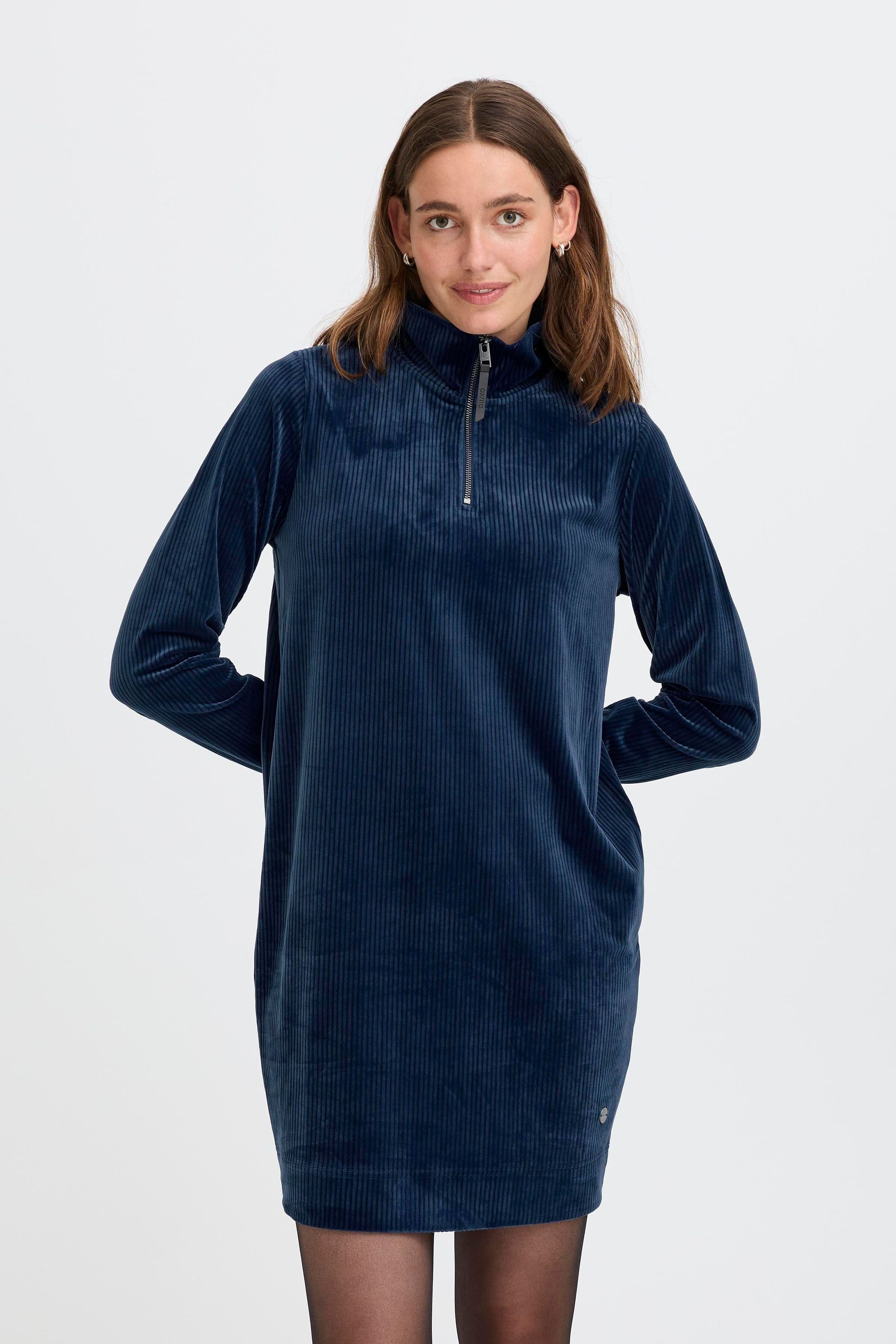 OXMO Sweatkleid »Sweatkleid OXEBBA HALFZIP«