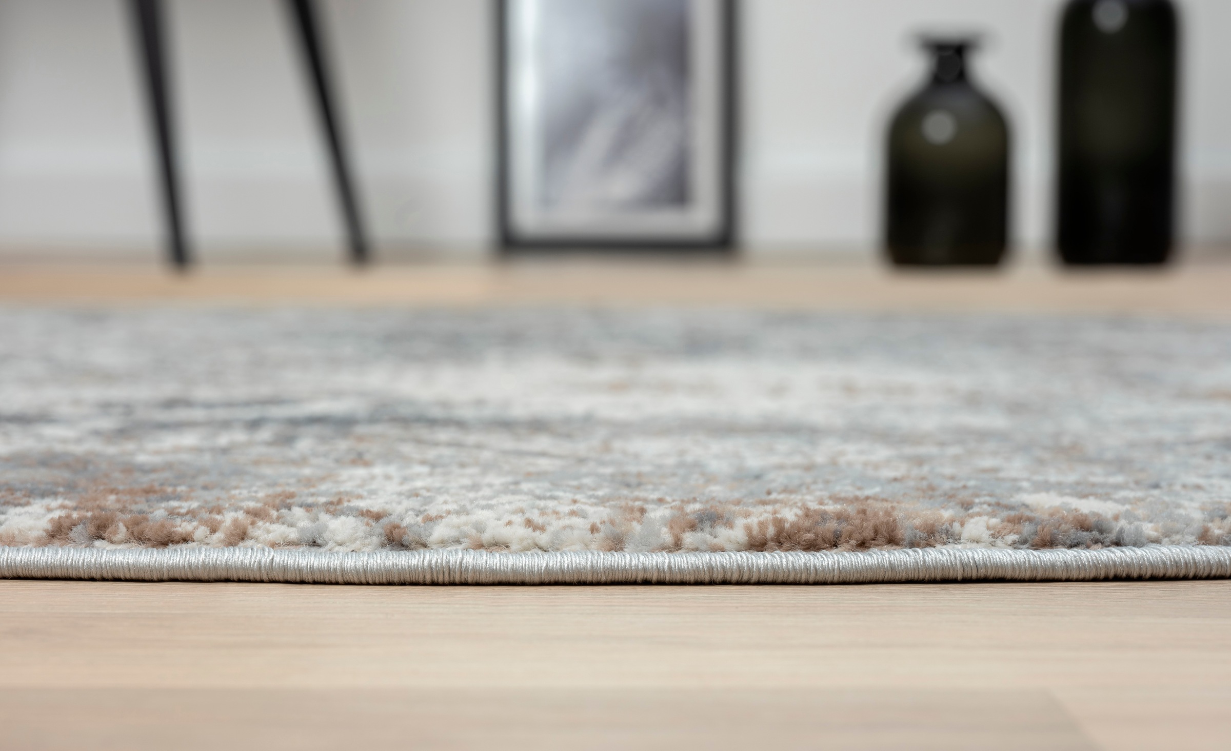 my home Teppich »Micah«, rund, 8 mm Höhe, Kurzflor, modernes Design, pflegeleicht, Wohnzimmer