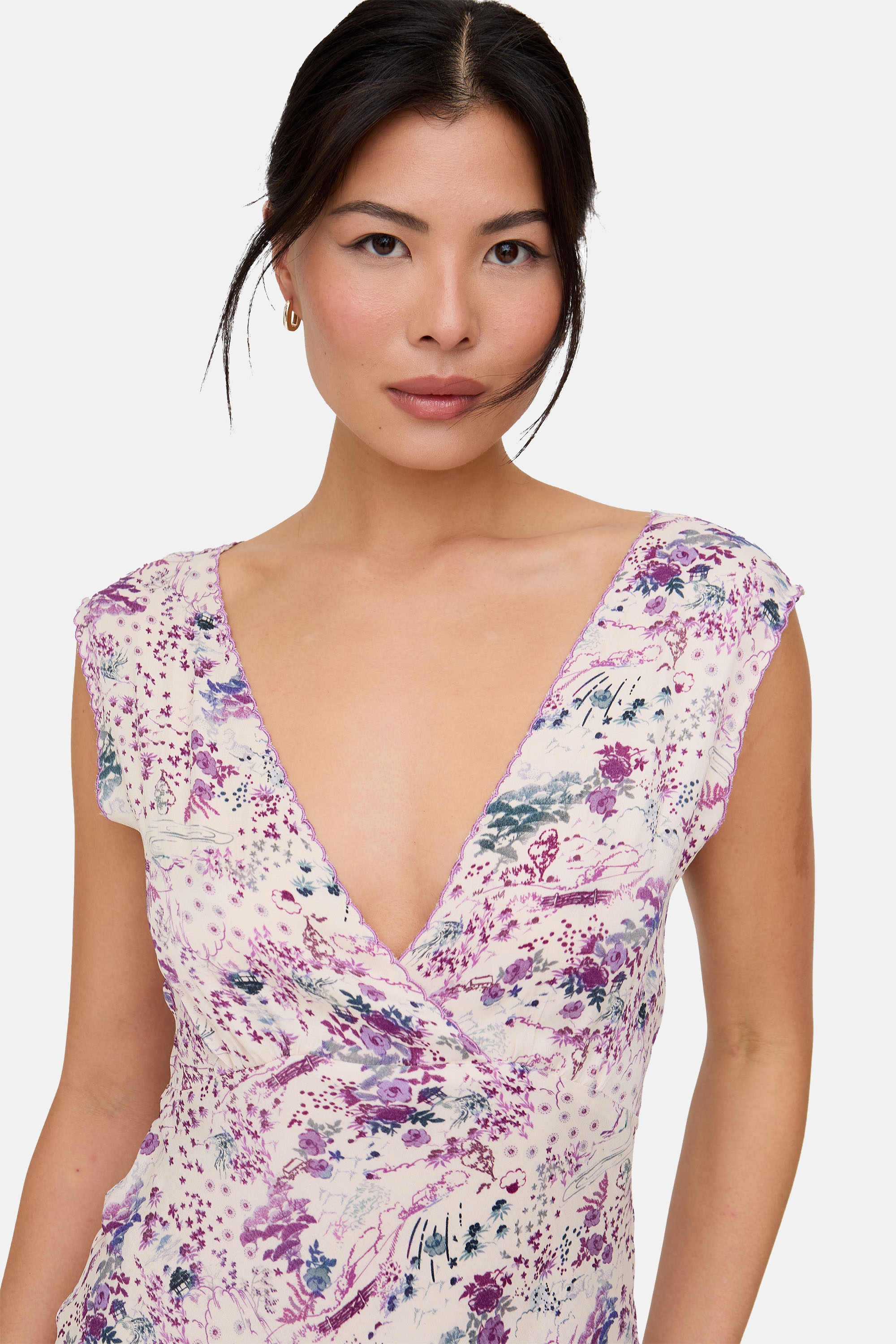 Lily and Lionel Midikleid »Zola Bias Cut Wonderland Print Midi Dress Damen«