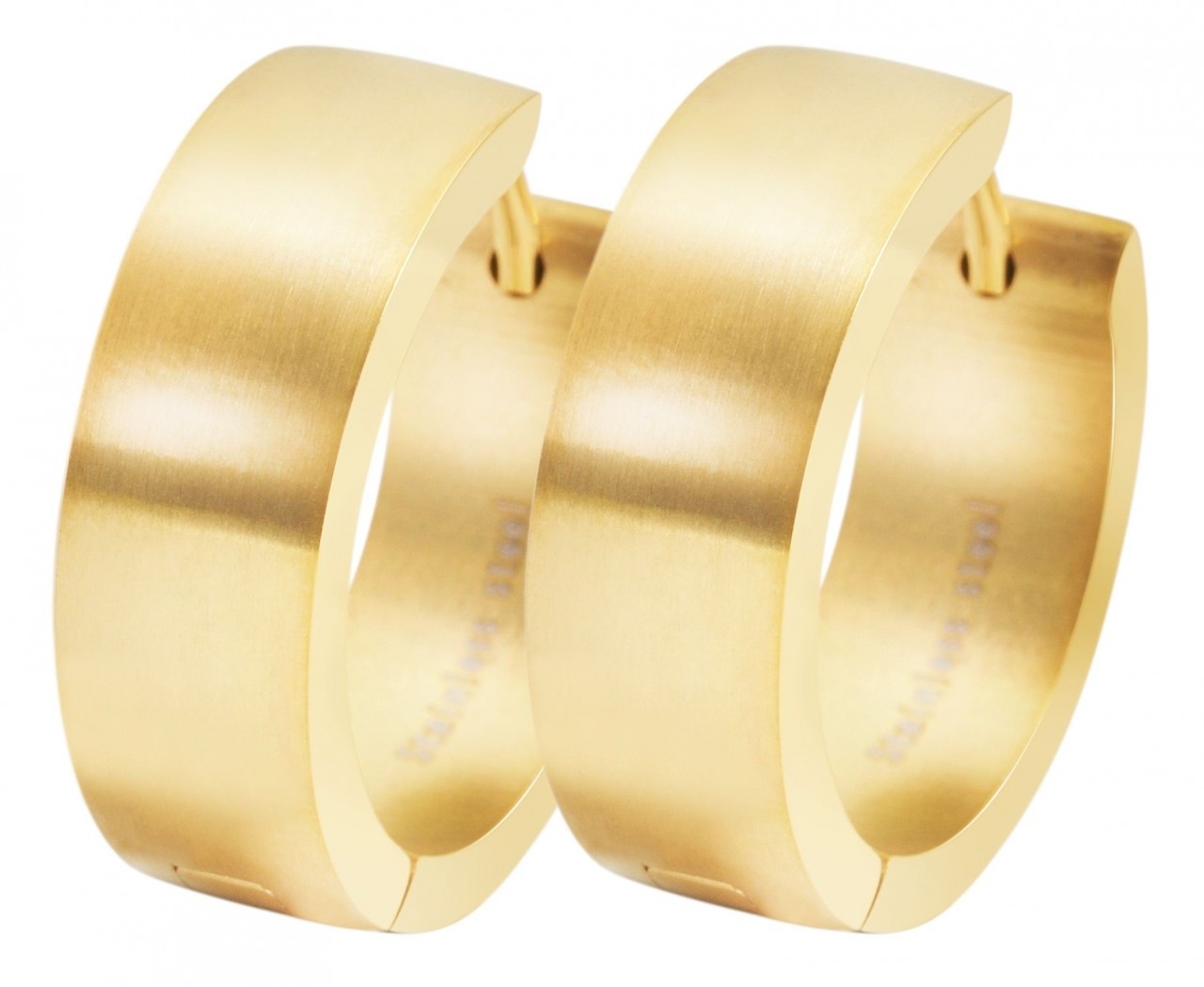 Adelia´s Paar Creolen »Neuheit 2025 - Unisex Creolen aus mattem Edelstahl Ø 15 mm«