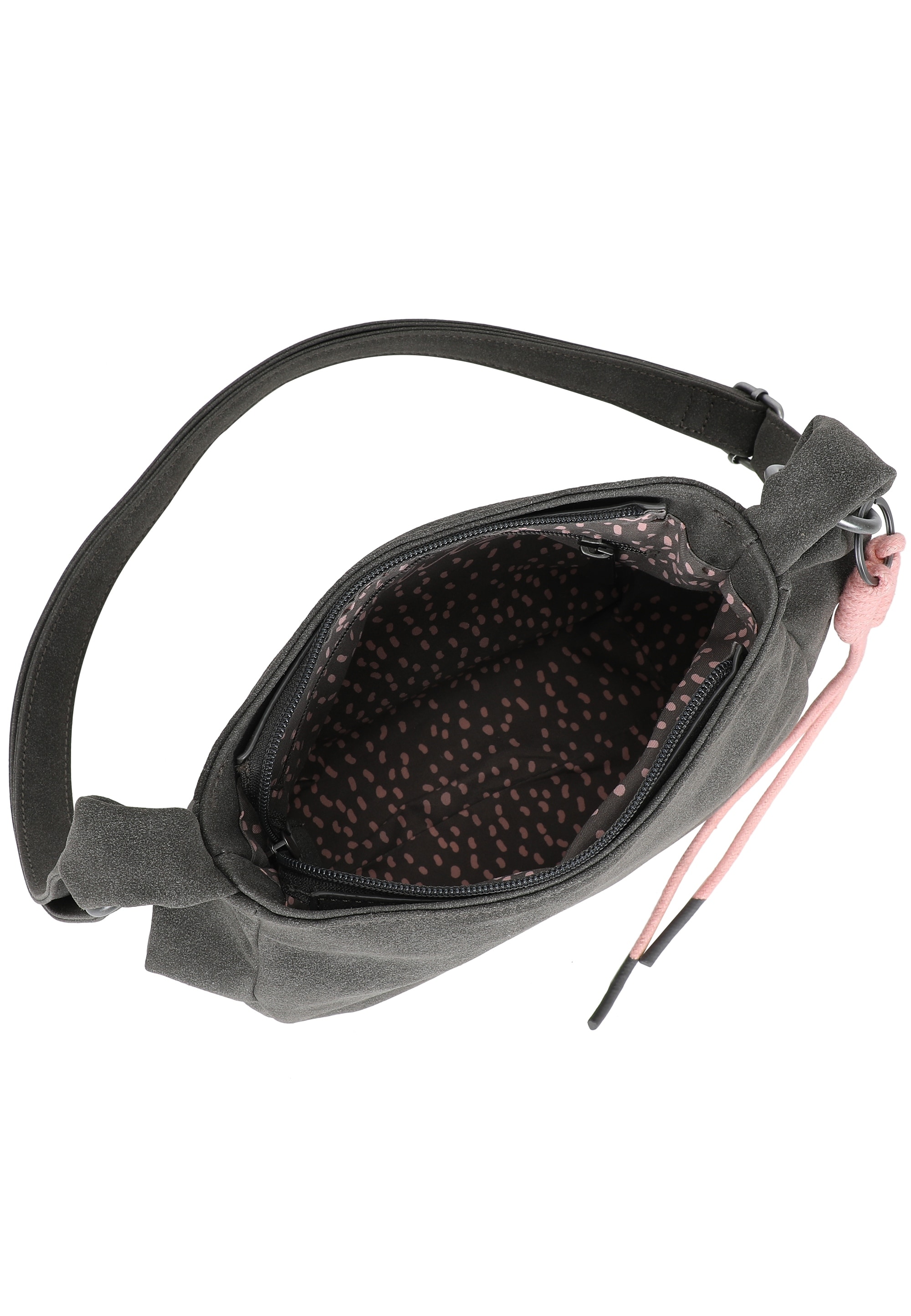 Fritzi aus Preußen Schultertasche »Sue02 Suede Jacky Soft Dark Anthra« mit modischer Kordelschnur