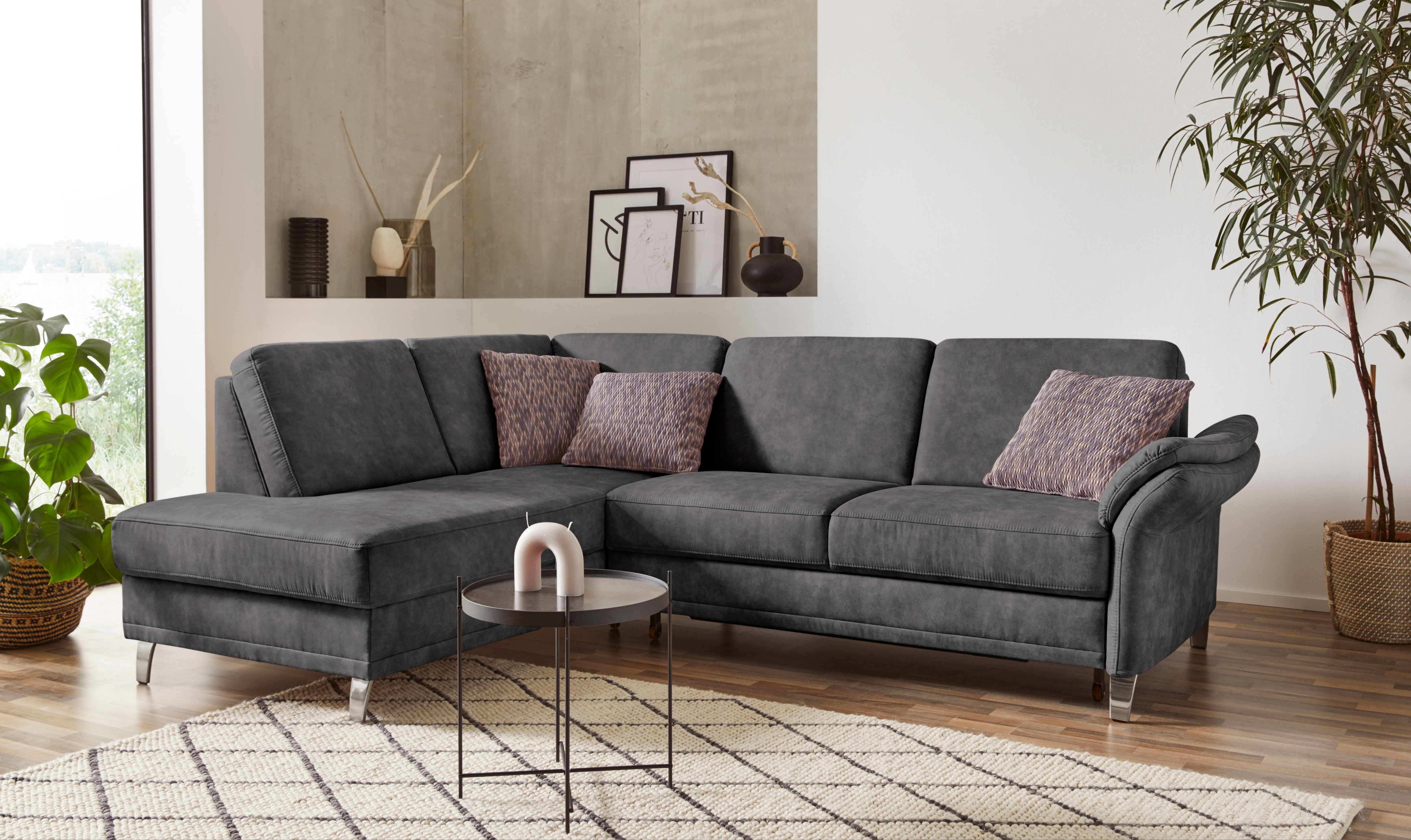 sit&more Ecksofa "Clio L-Form" wahlweise mit Schlaffunktion und Bettkasten, inklusive Federkern