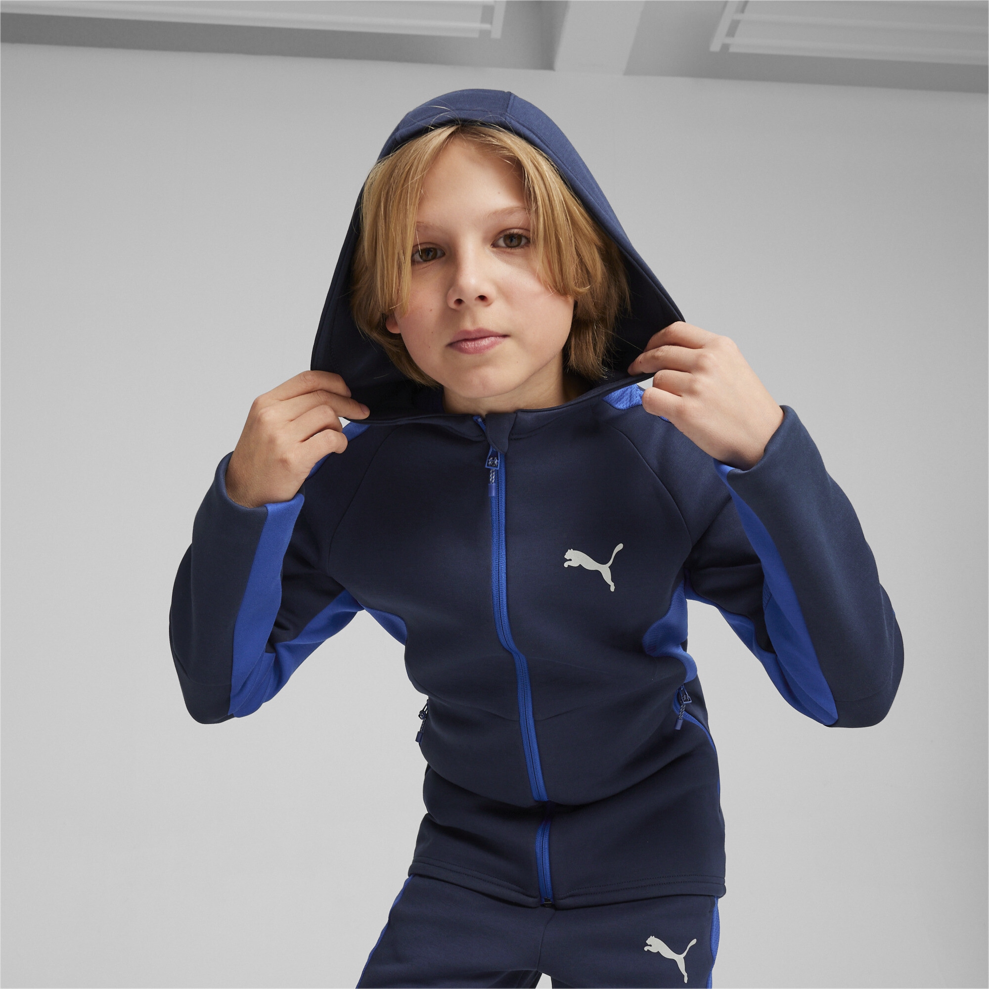 PUMA Sweatjacke »evoStripe Reißverschluss-Hoodie Jungen«