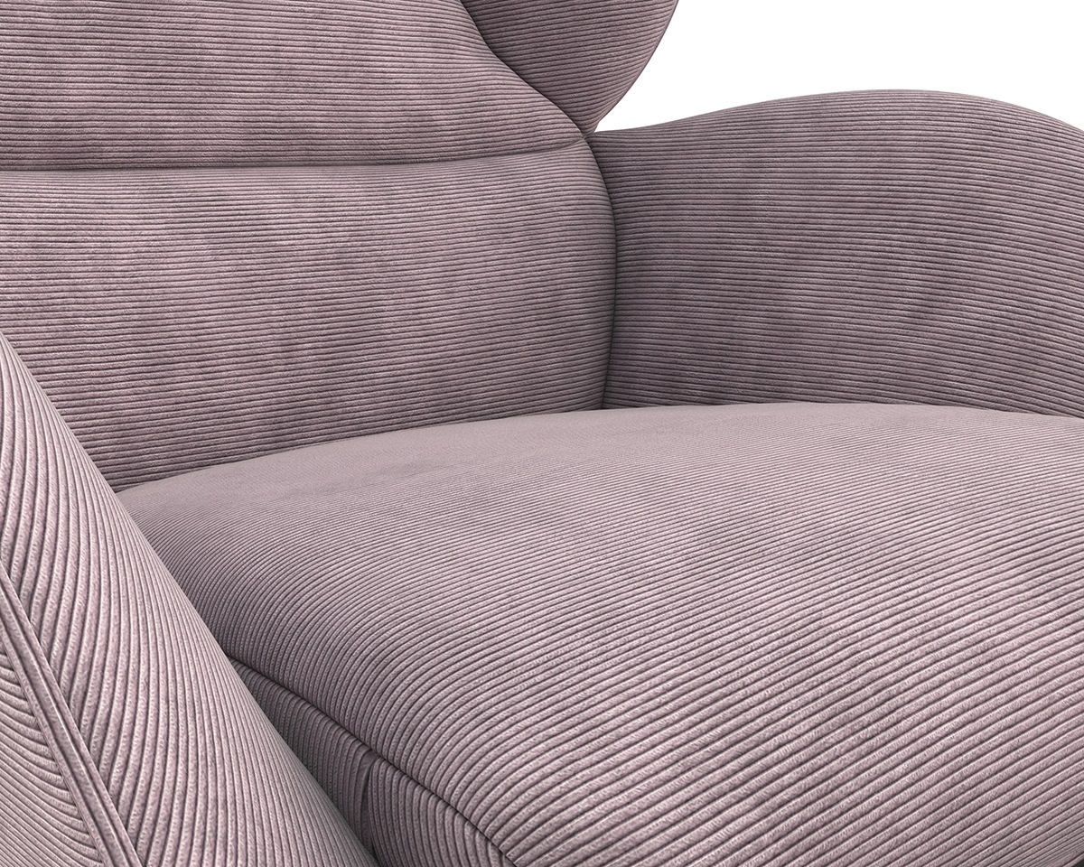 FLEXLUX Ohrensessel »Adria Designsessel, Loungesessel,«, Stil & Komfort, organische Form, Fuß Holz schwarz