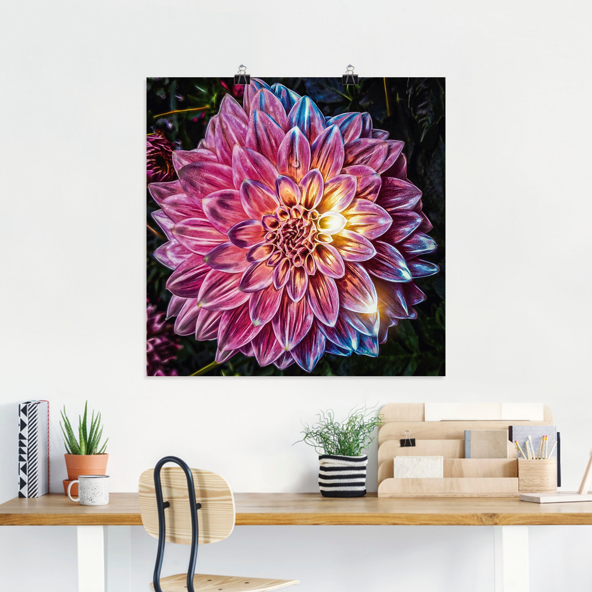Artland Wandbild »Lila Blüte beleuchtet«, Blumenbilder, (1 St.), als Alubild, Leinwandbild, Wandaufkleber oder Poster in versch. Größen