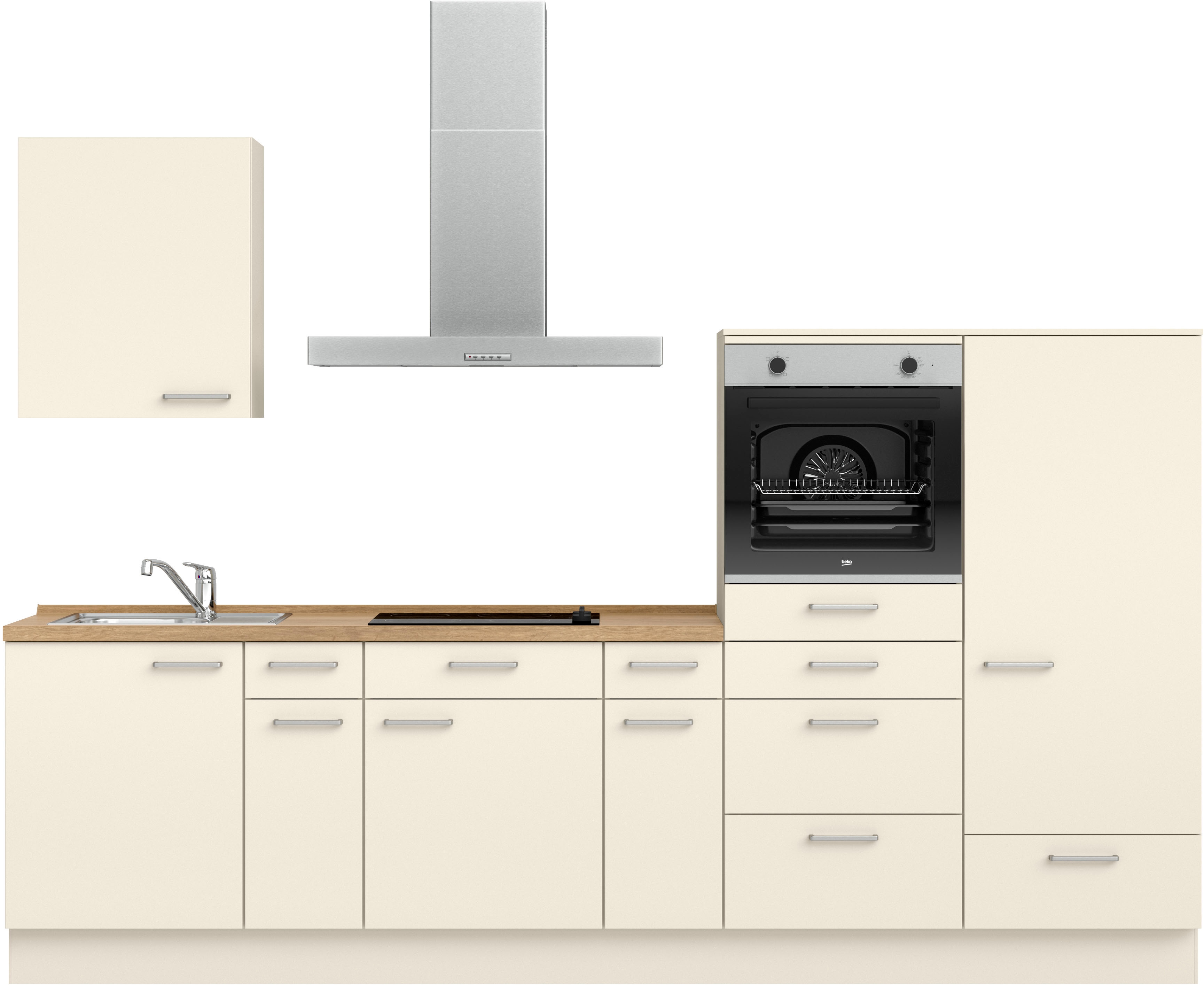 nobilia Küchenzeile ""Touch I", NEU: individuell anpassbar mit gratis Profi-Beratung" vormontiert, Breite 300 cm, Ausrichtung wählbar, wahlw. mit E-Geräten