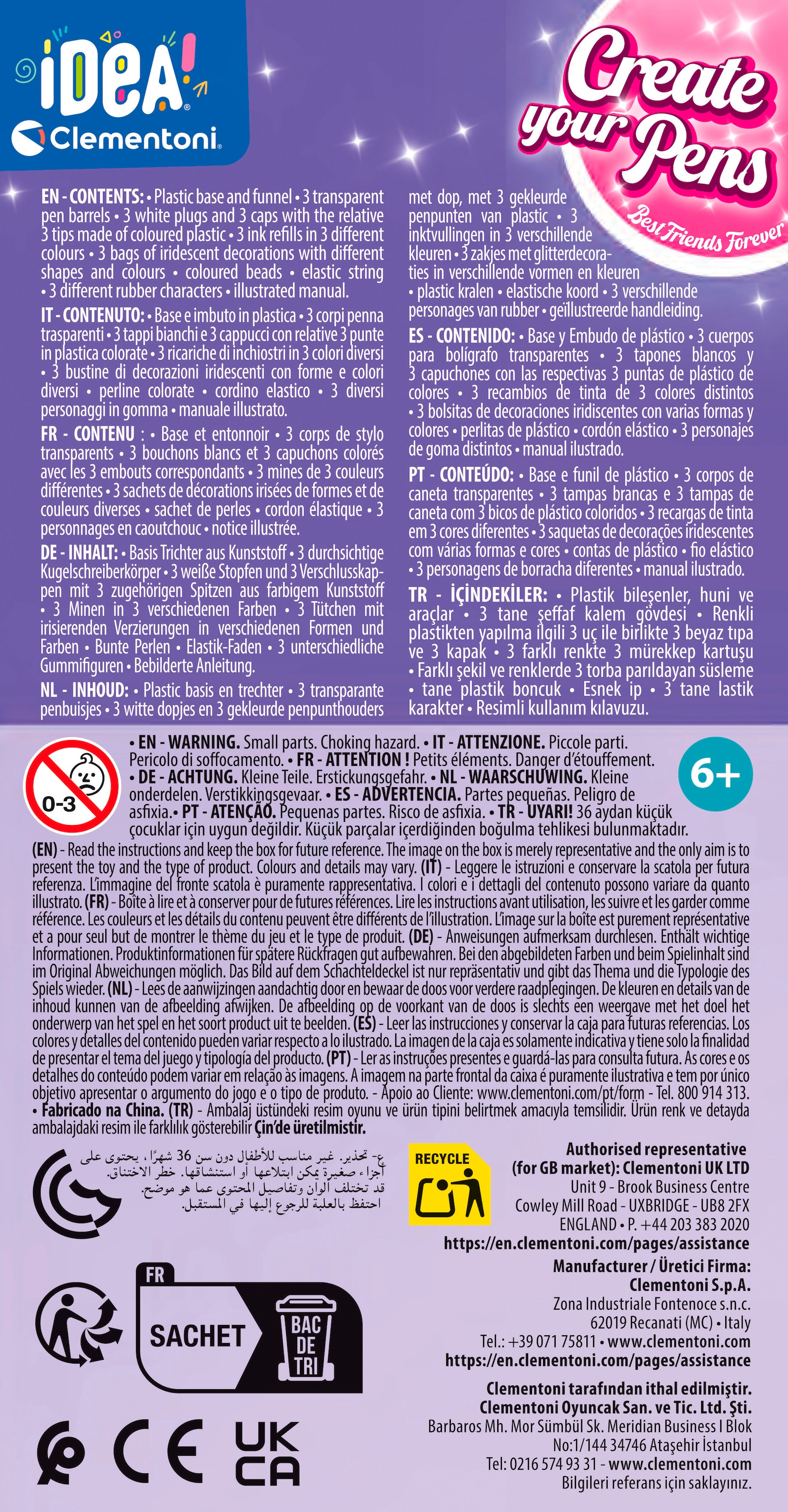 Clementoni® Kreativset »Idea, Deine Stift-Kreationen - BFF Beste Freunde für immer«