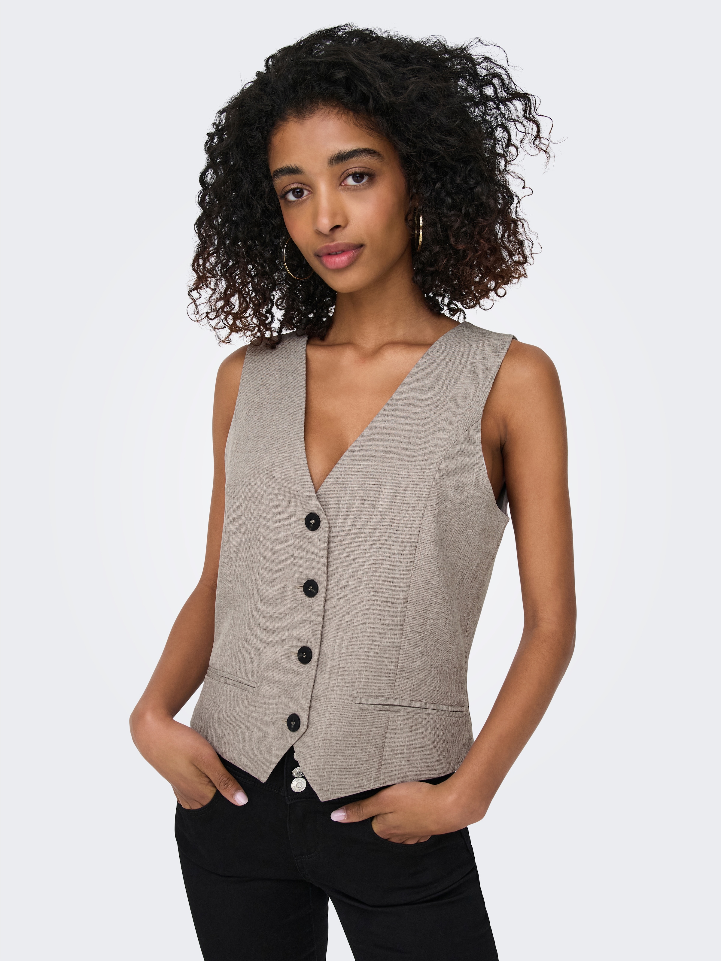 ONLY Anzugweste "ONLLINDA S/L MEL FIT WAISTCOAT TLR NOOS" mit Knopfleiste günstig online kaufen