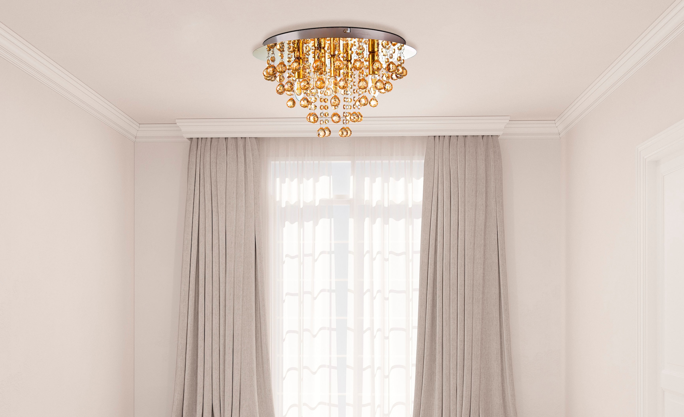 NOWA Deckenleuchte »LONDON«, Leuchtmittel E14 | ohne Leuchtmittel, Deckenlampe, Tropfen, Esszimmer, Wohnzimmer
