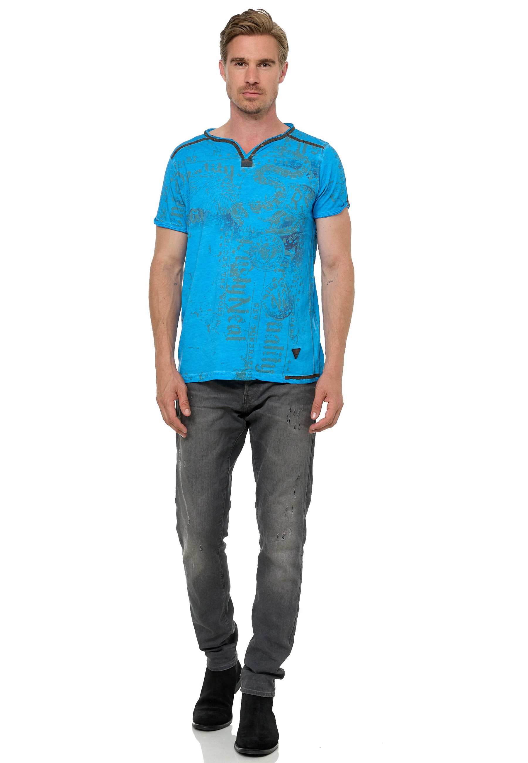 Rusty Neal T-Shirt, mit Allover-Druck