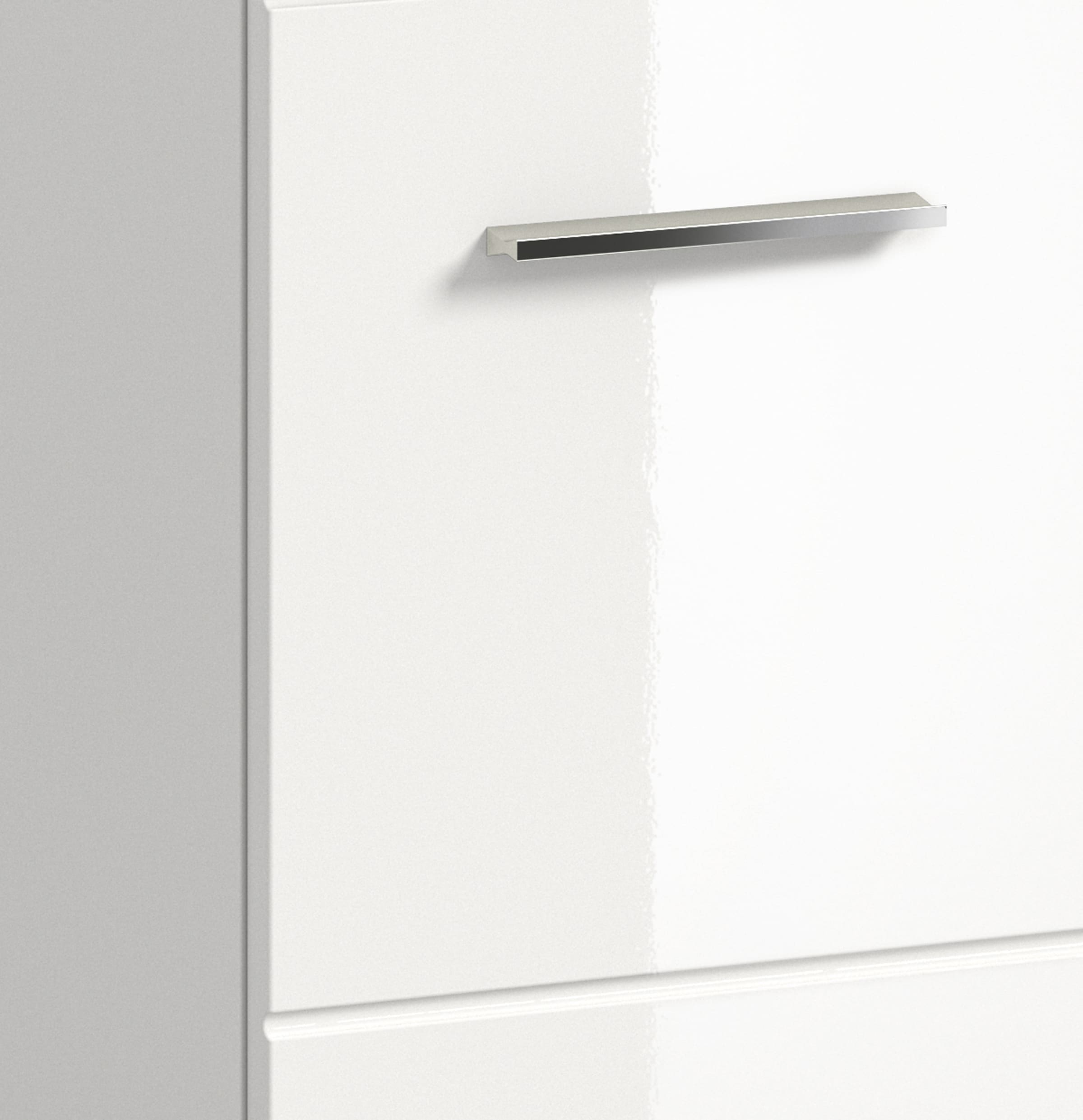 INOSIGN Stauraumschrank, (1 St.), Florenz, Stauraumschrank, Weiß Hochglanz, 30 cm breit, 4 Fächer