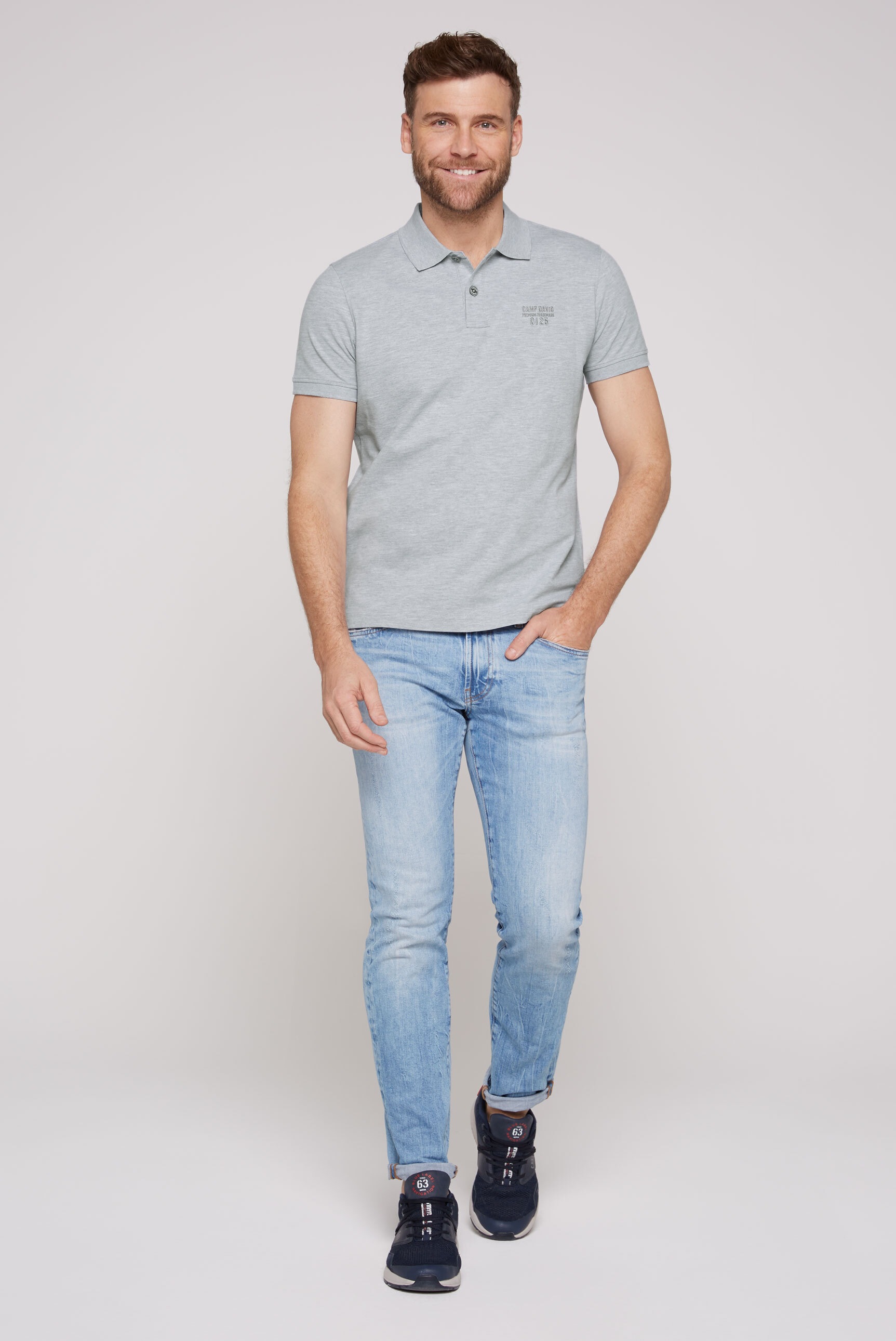 CAMP DAVID Poloshirt, mit Seitenschlitze