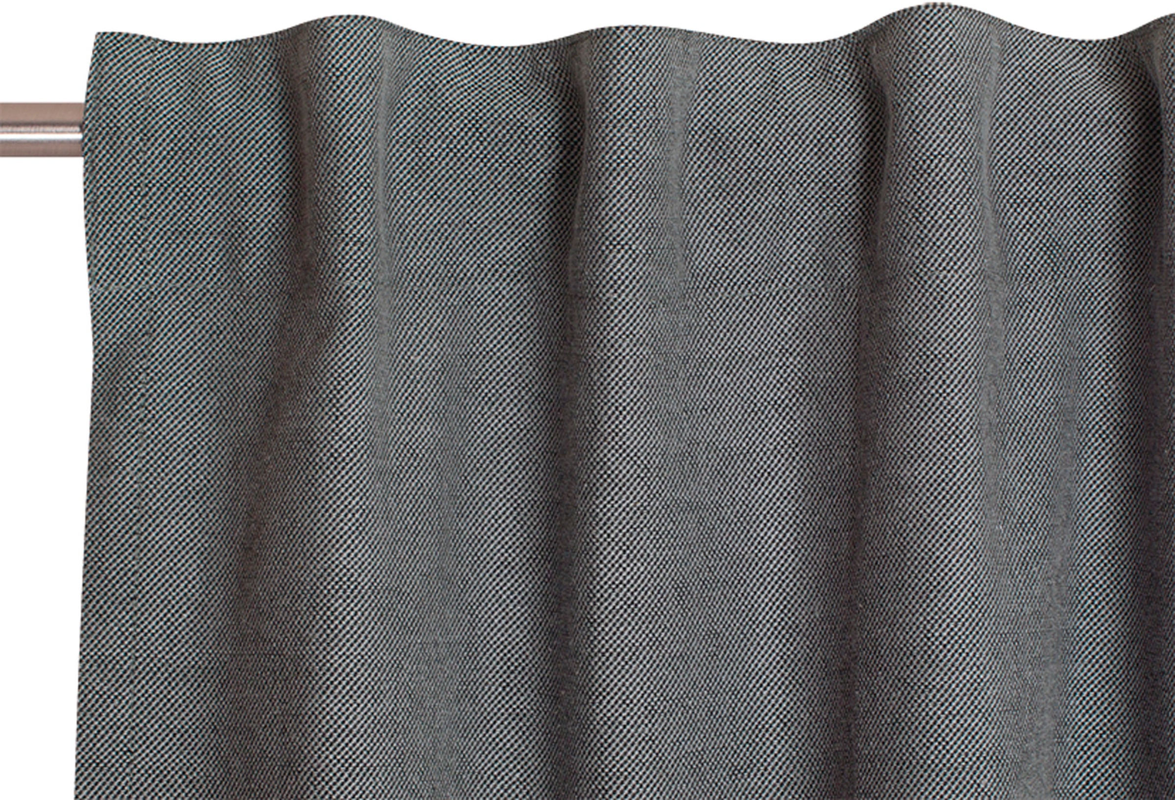 Thumbnail - SCHÖNER WOHNEN-Kollektion Vorhang "Solo" Multifunktionsband 1 Stk. tlg. mit Lederapplikation