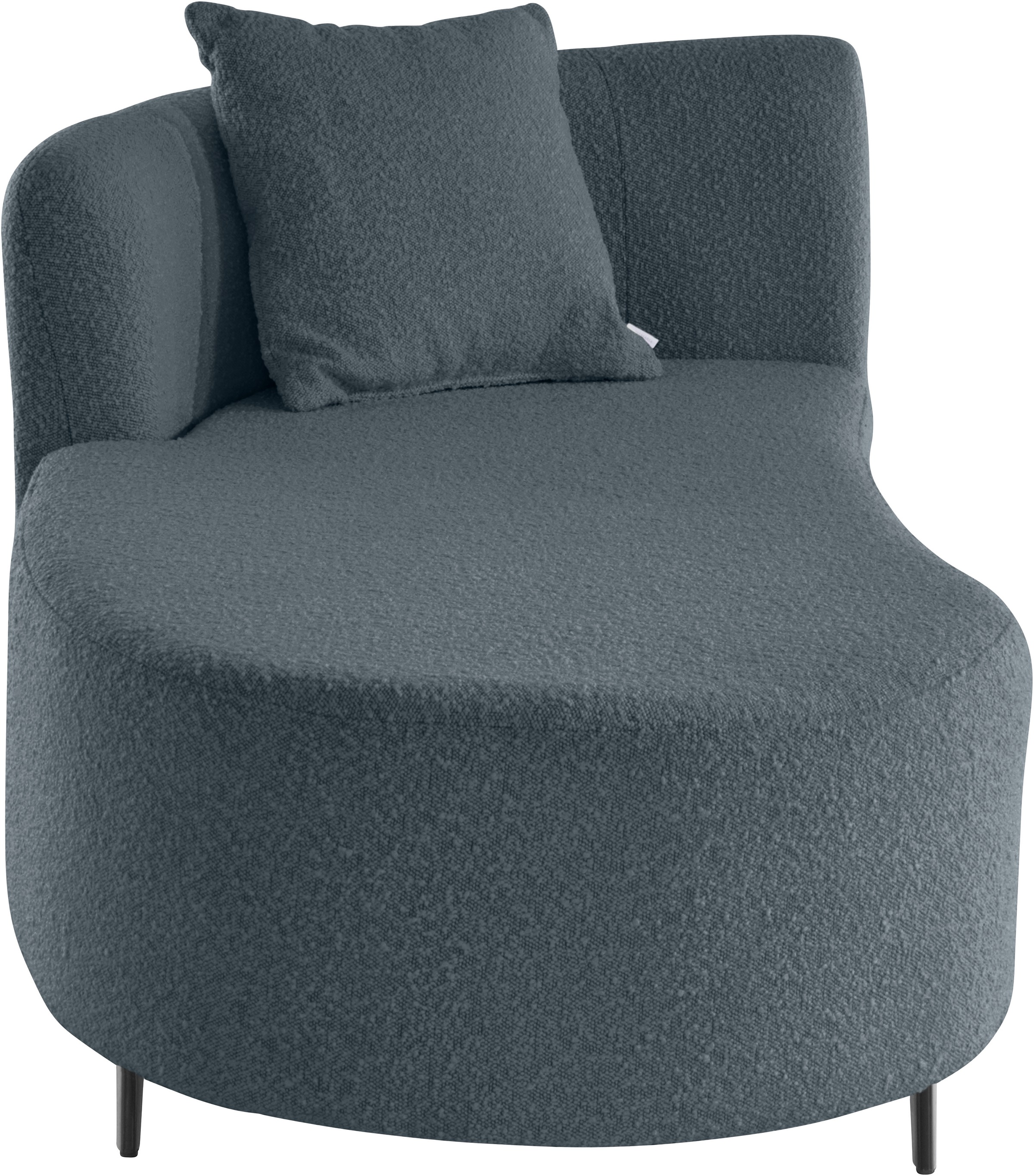 Recamiere HOME AFFAIRE "Hulby", blau (blaugrau), B:182cm H:82cm T:90cm, 95% Polyester, 5% Polyacryl, Sofas, Recamiere, wahlweise mit und ohne Hocker und Armlehne links oder rechts 3