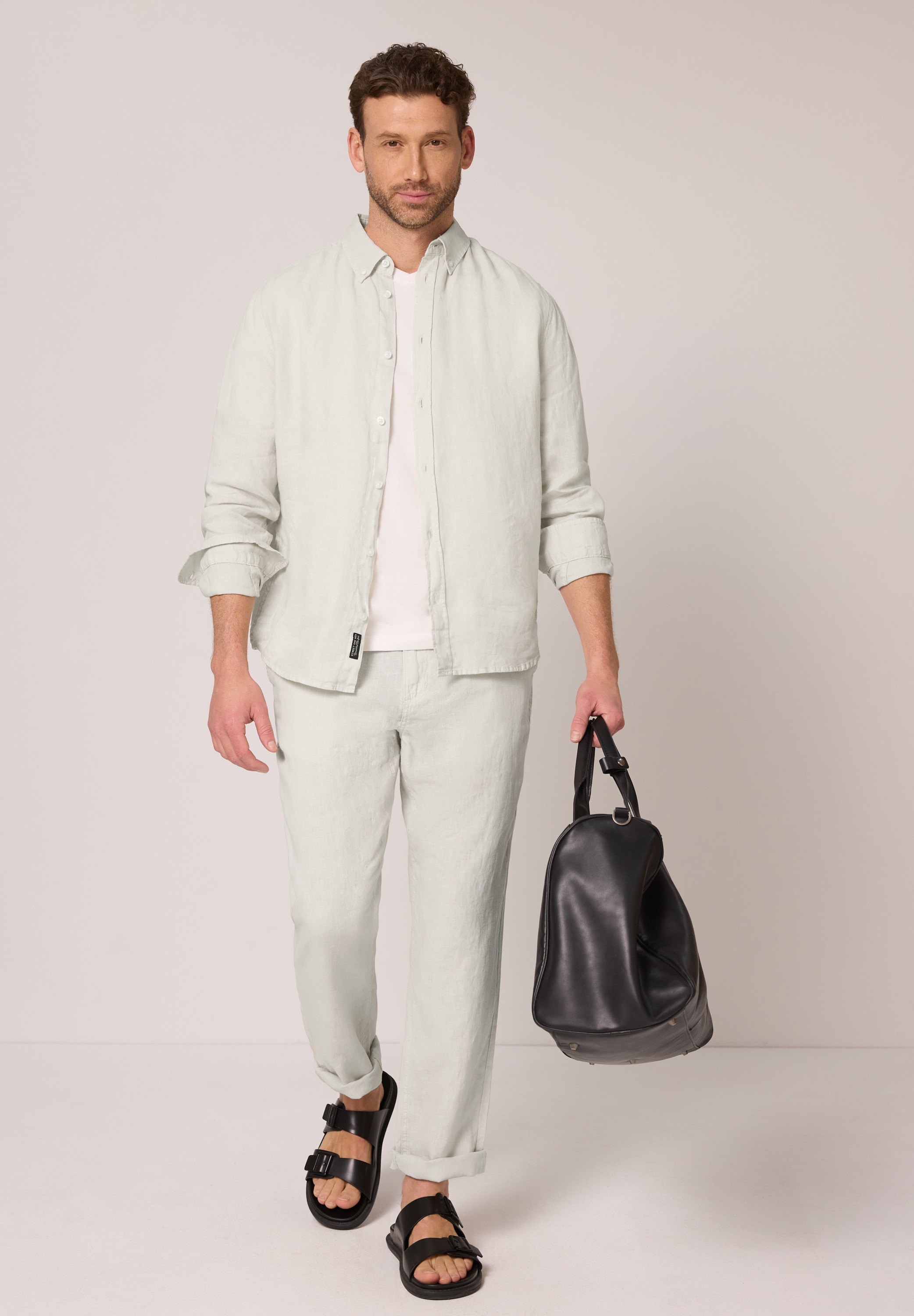 STREET ONE MEN Chinohose  aus Leinen