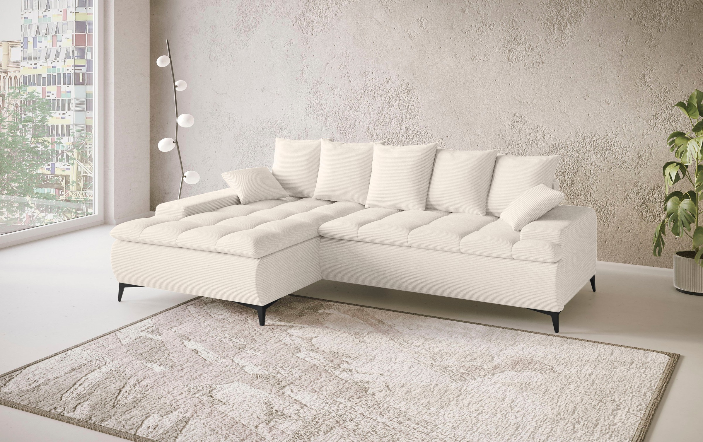 Mr. Couch Ecksofa »Haiti III, L-Form«, Mit Kaltschaum, bis 140 kg belastbar