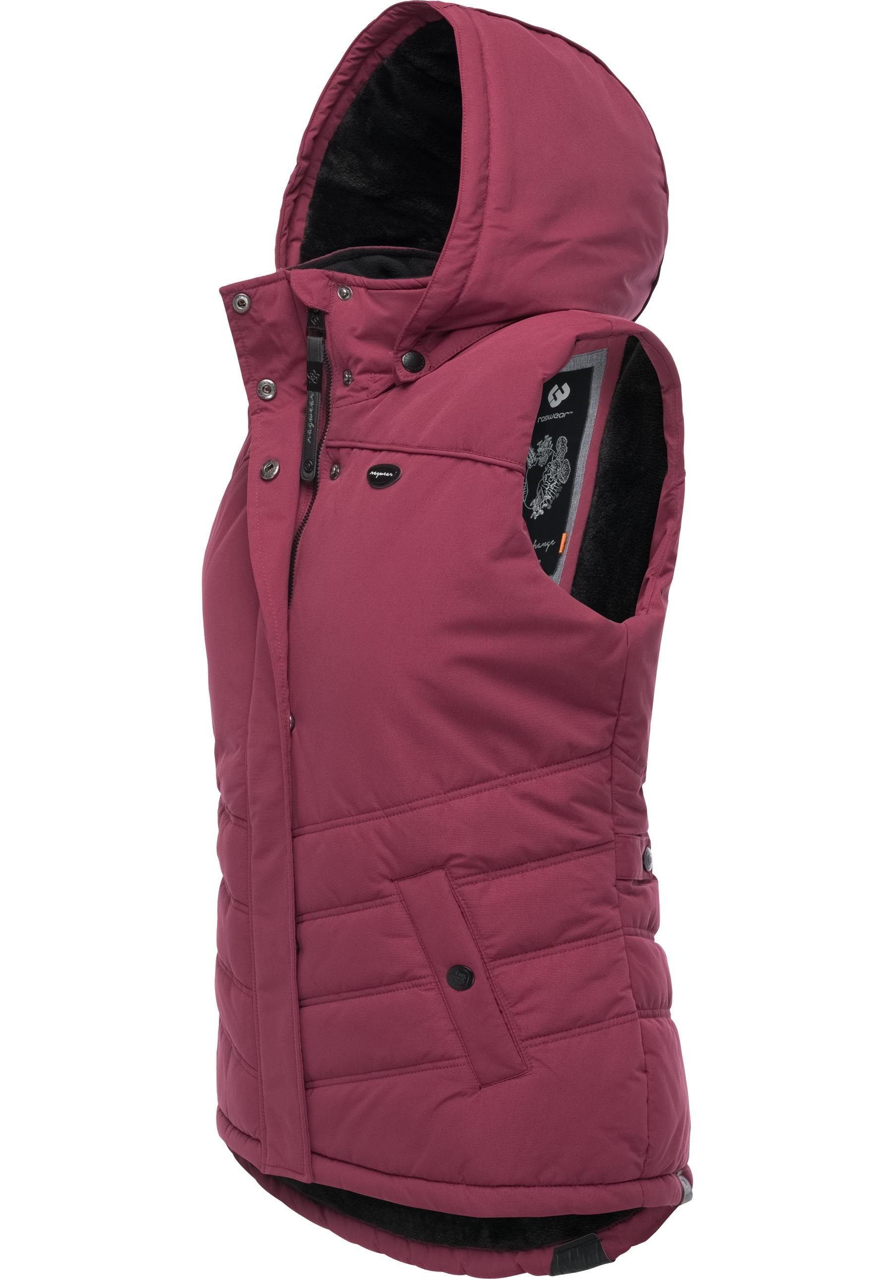 Ragwear Steppweste "Hesty" Wasserdichte Outdoor-Weste mit abnehmbarer Kapuz günstig online kaufen