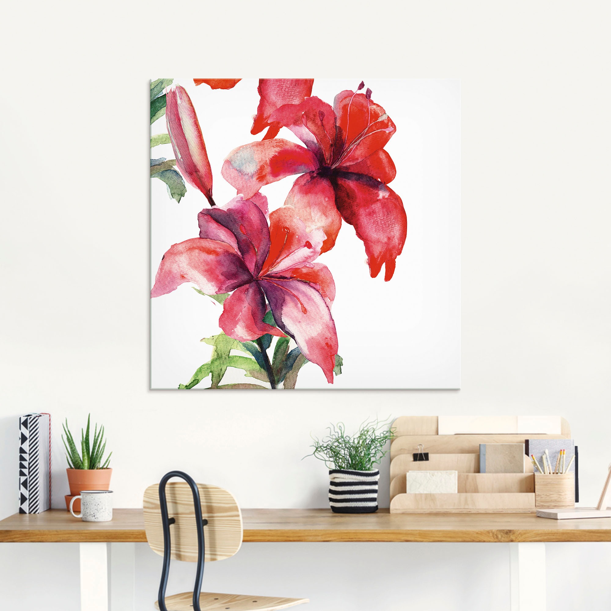 Thumbnail - Artland Glasbild "Lilien", Blumen, (1 St.), in verschiedenen Größen