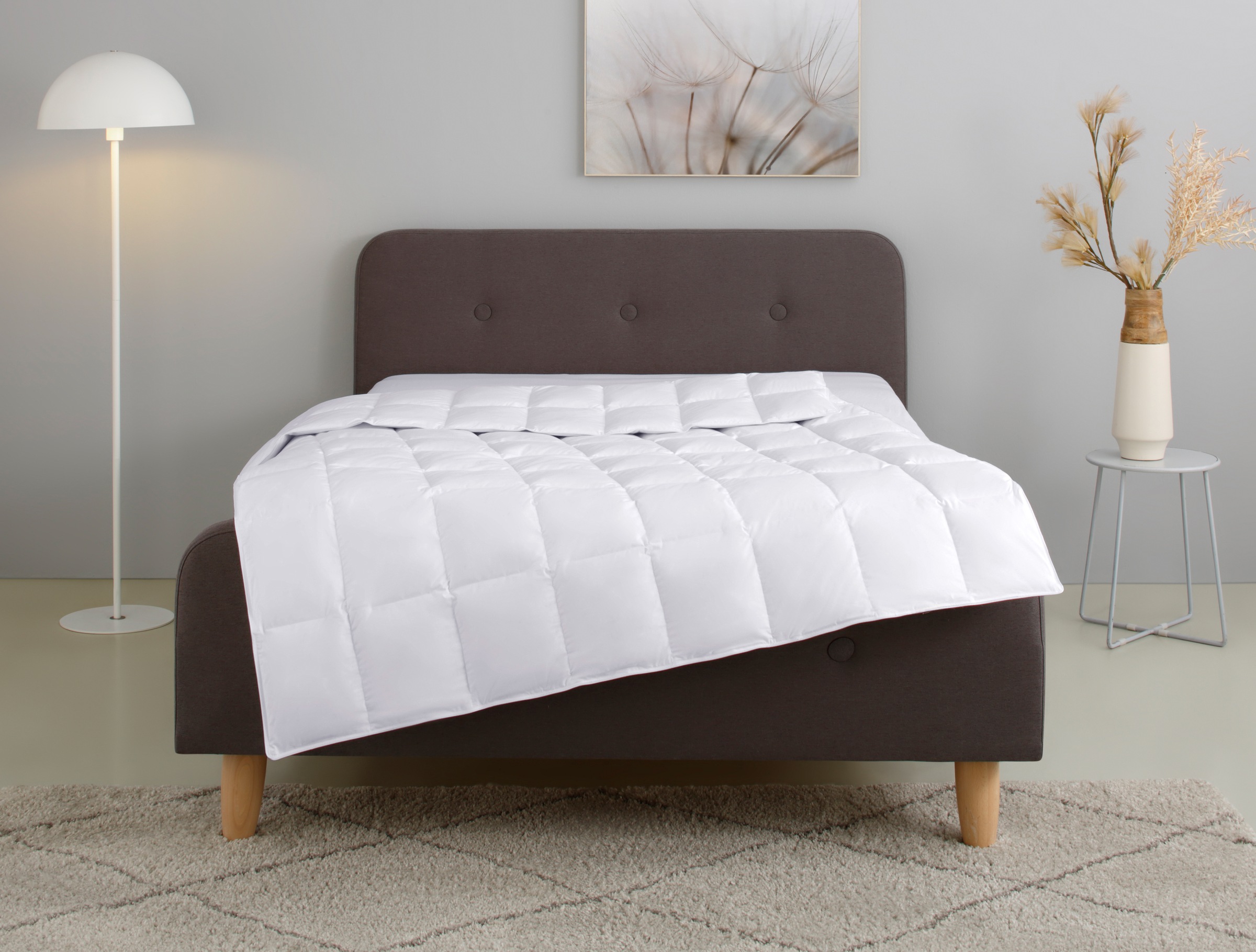 OTTO home Federbettdecke "Irah Bettdecke 135x200 cm, 155x220 cm und 200x200 cm" leicht Füllung 50% Daunen & 50% Federn 1 Stk. tlg. Bettdecken, Frühling, Sommer, Herbst und Winter, Decke mit DOWNPASS