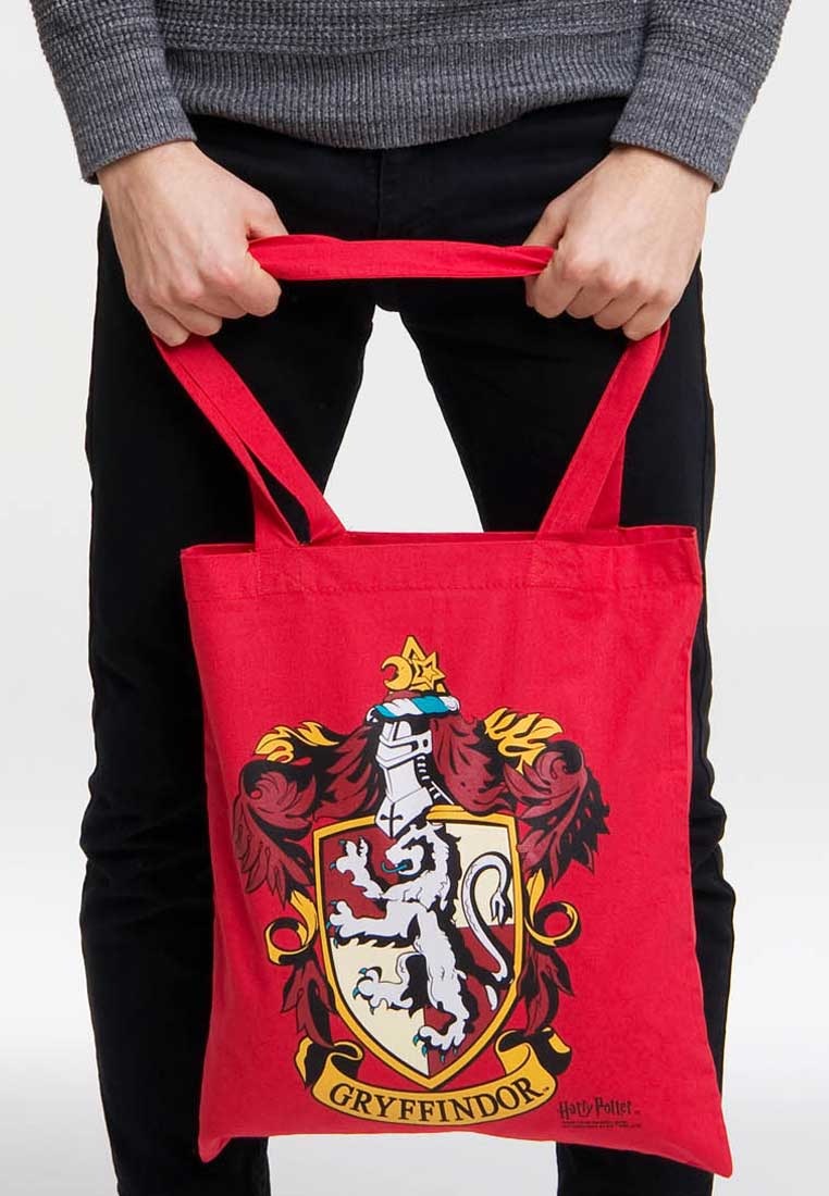 LOGOSHIRT Henkeltasche »Baumwolltasche Gryffindor«, mit langen Tragegriffen
