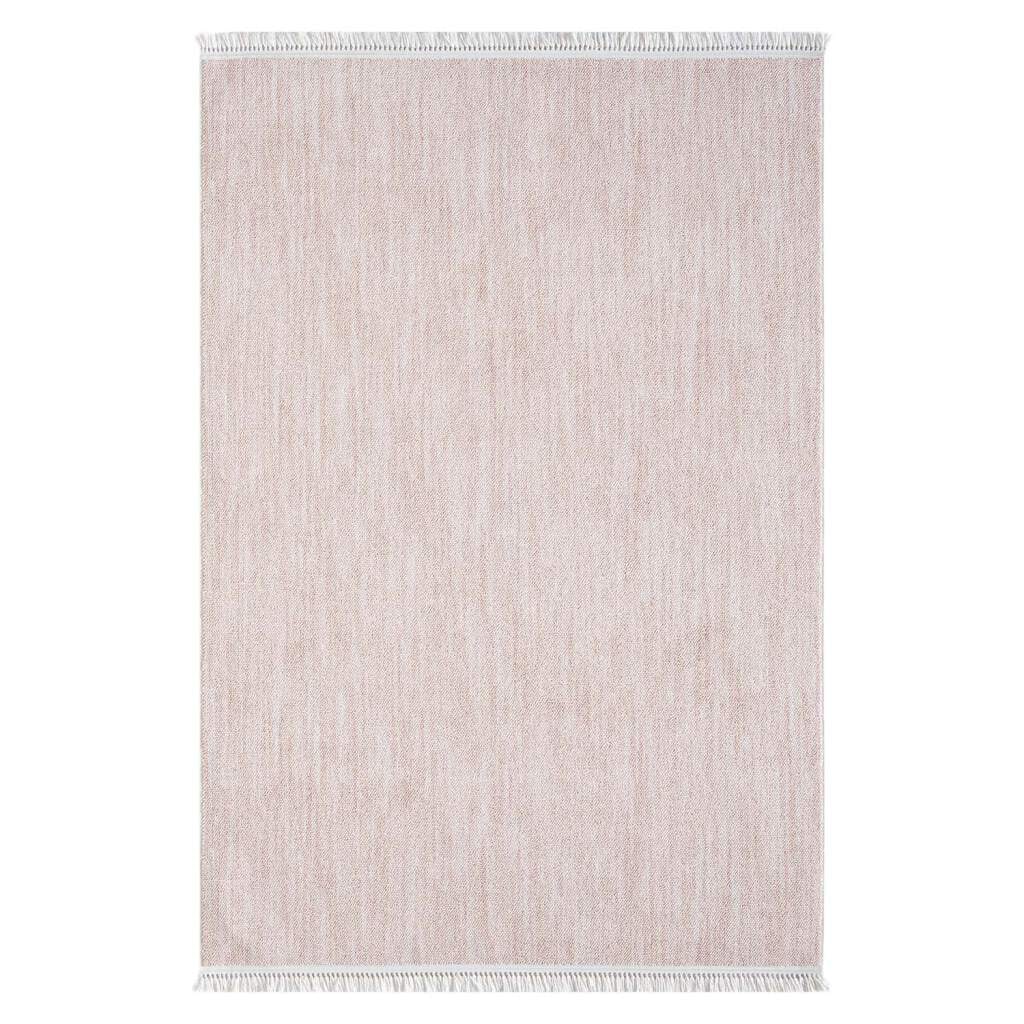 Carpet City Teppich »CLASICO 0052« rechteckig 11 mm Höhe Läufer, Kurzflor, Hochtief-Muster, Boho, Fransen, Wohnzimmer