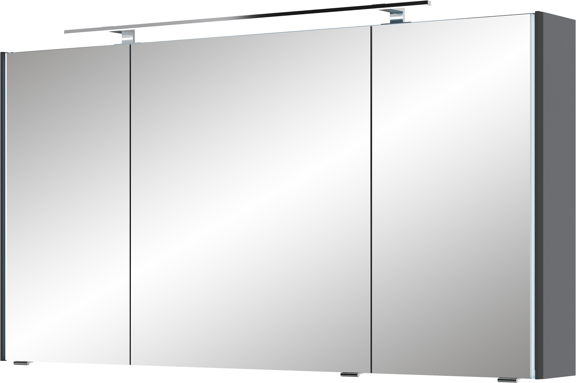 Saphir Badmöbel-Set »Serie 7045 2-teilig Mineralmarmor-Waschtisch mit LED-Spiegelschrank«, (Set, 2 St.), Badezimmer-Set 133,2 cm breit, inkl. Türdämpfer, 5 Türen, 2 Schubladen