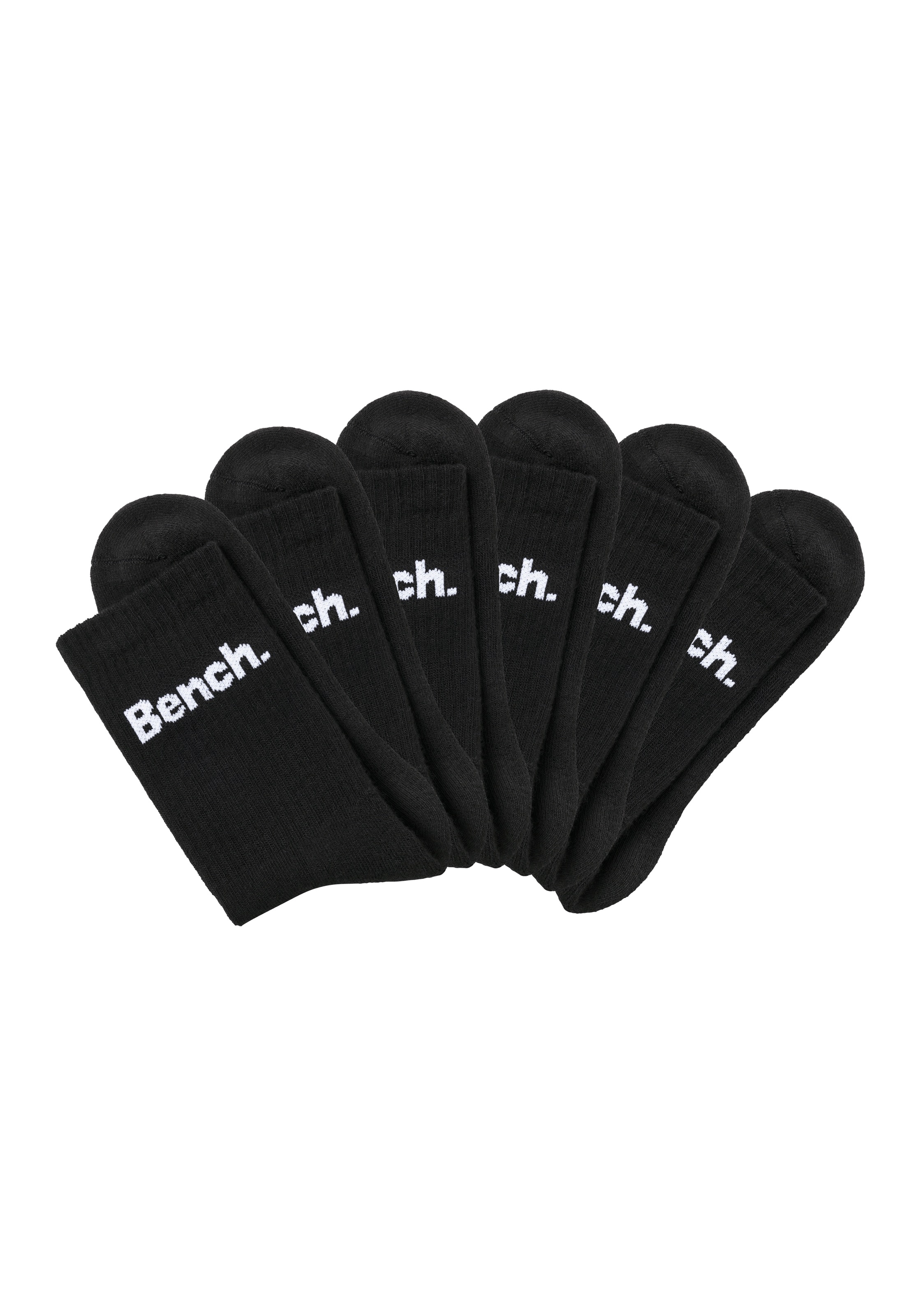 Bench. Tennissocken "Damen Herren Sportsocken, Crew Socken" Packung, 6 Paar tlg. mit Fuß Polsterung