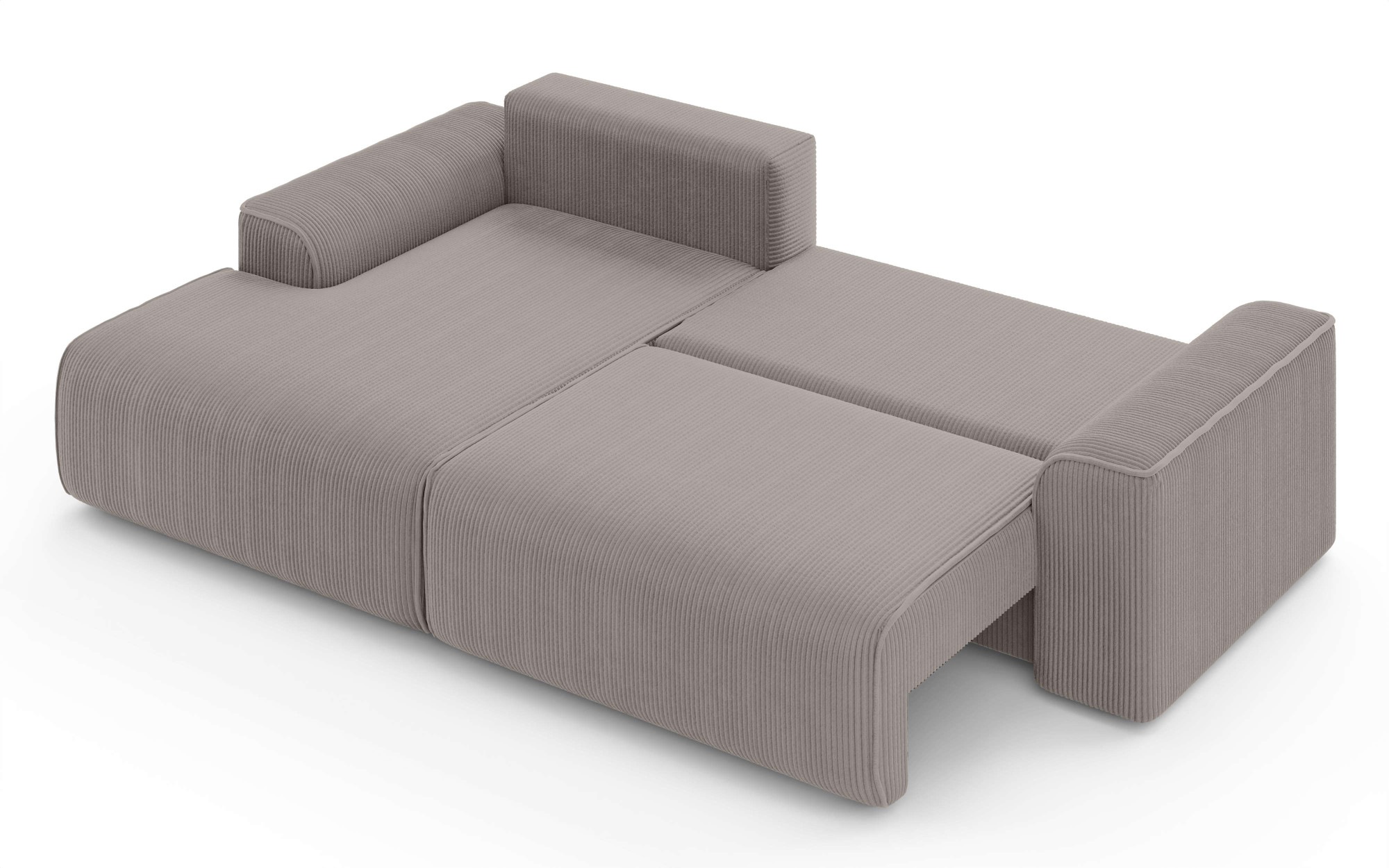Home affaire Ecksofa »Santenay mit Bettfunktion und Bettkasten, Maße: B/T/H 266/164/90 cm«, L-Form mit Wellenfederung, Schlaffläche: 140x213 cm, auch in Cord