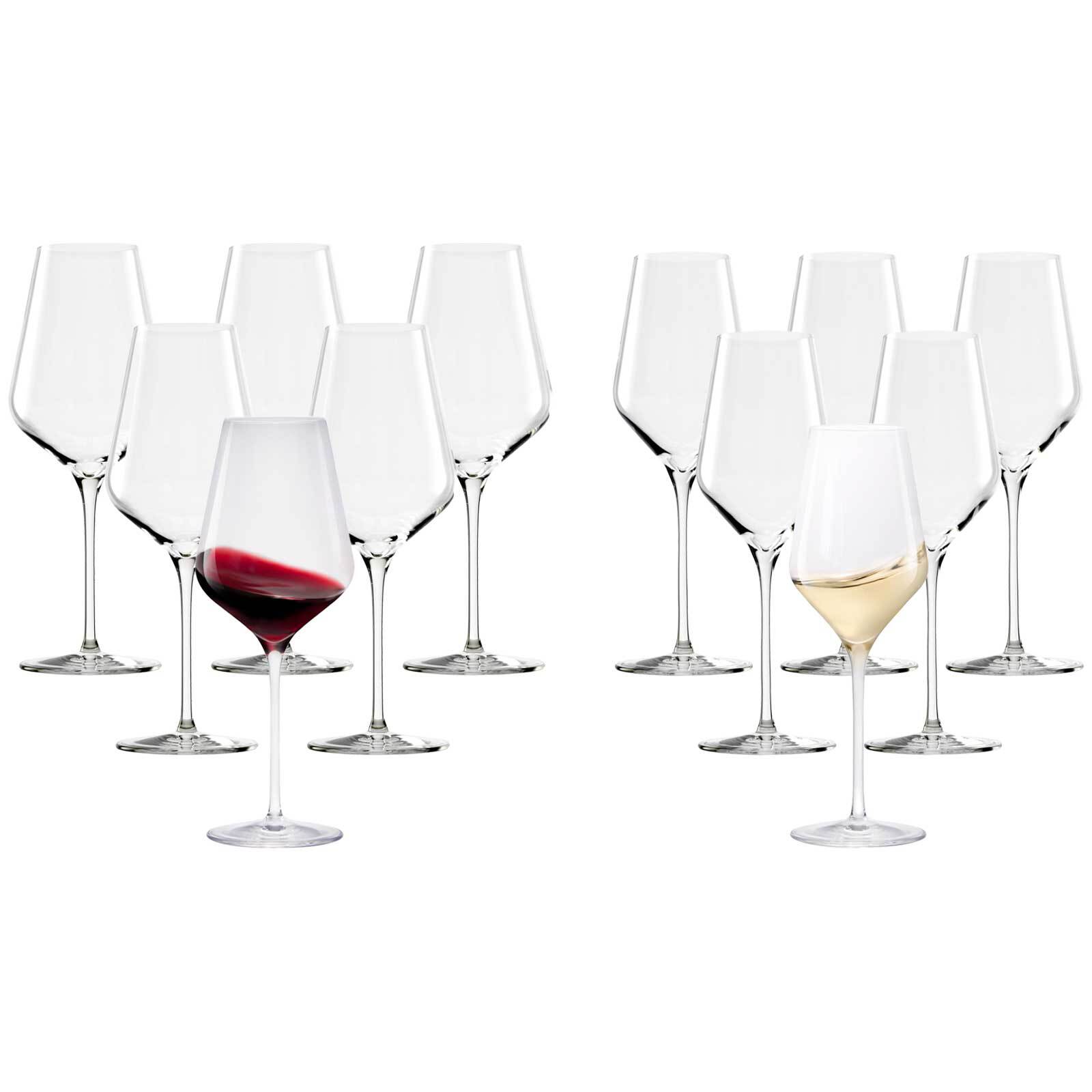 Stölzle Gläser-Set "Weingläser Quatrophil 12er Set Transparent" Spülmaschinengeeignet