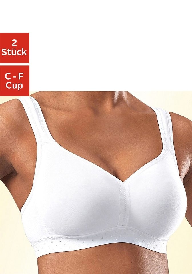 online ohne kaufen Stück), Dessous | Baumwolle, petite BAUR 2 Soft-BH, Basic sanfter Bügel fleur (Packung, aus