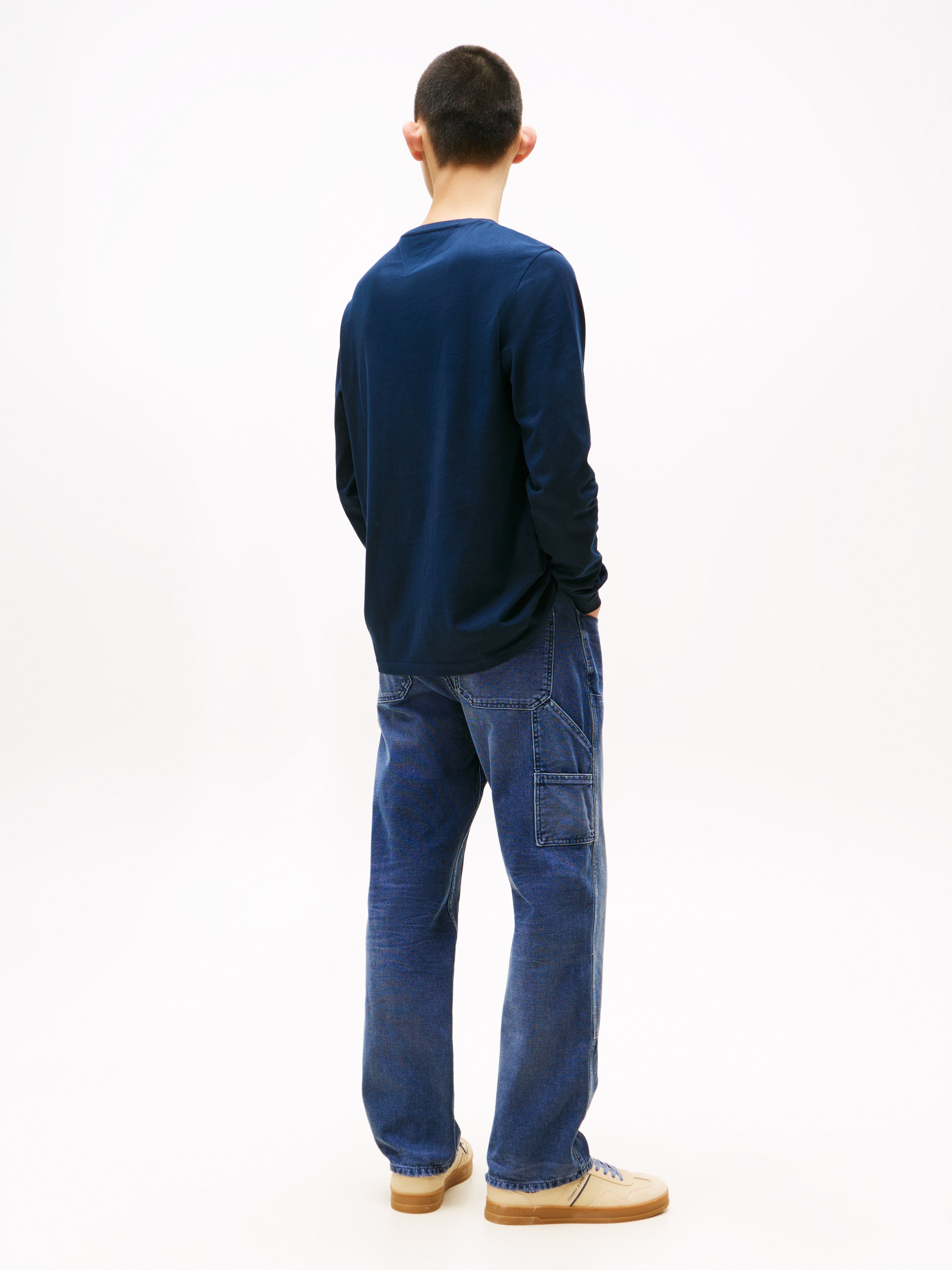 Tommy Jeans Langarmshirt »TJM SLIM CHEST LINEAR LS TEE EXT«, Mit Rundhalsausschnitt