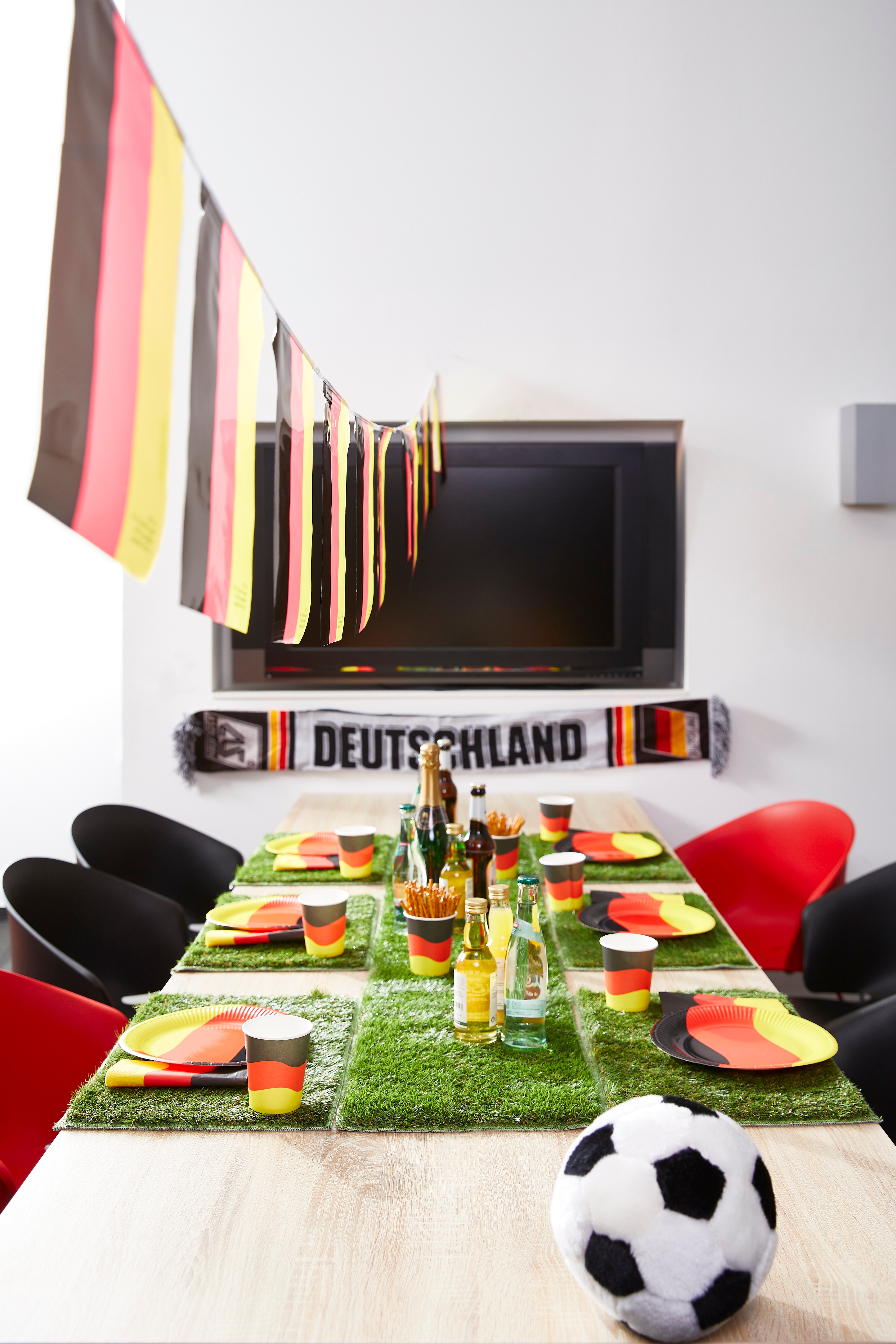 Andiamo Platzset "Kuba, ideale Tischdeko für Fußball Fans" Tischset 30/45 cm, Kunstrasen, natürliche Optik, waschbar