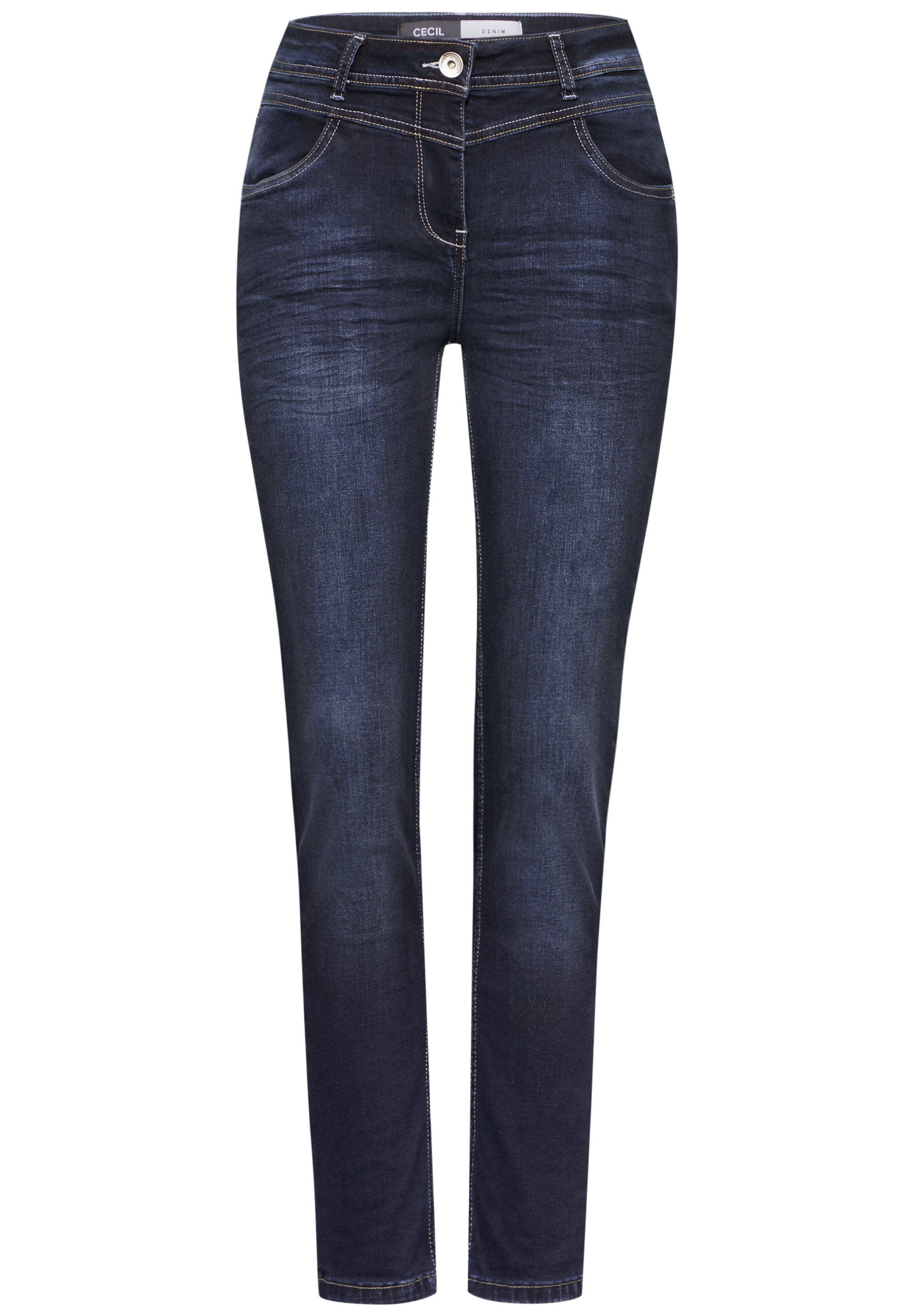 Cecil Slim-fit-Jeans, mit hohem Bund