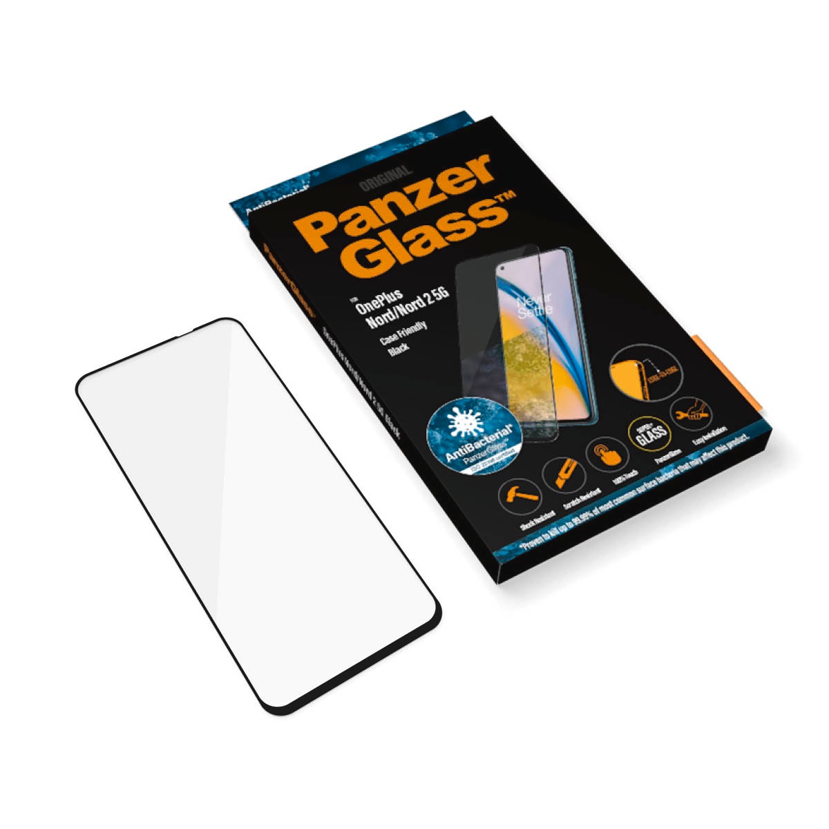 PanzerGlass Displayschutzglas »Case Friendly Screen Protection«, für OnePlus Nord, Displayschutzfolie, Schutzfolie, Bildschirmschutz, kratz- & stoßfest