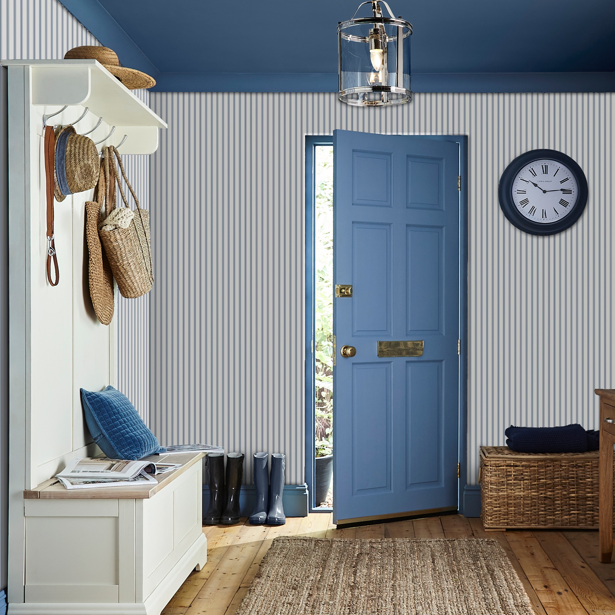LAURA ASHLEY Vliestapete »Farnworth Streifen«, gestreift, 10mx52cm (ca. 5m2)