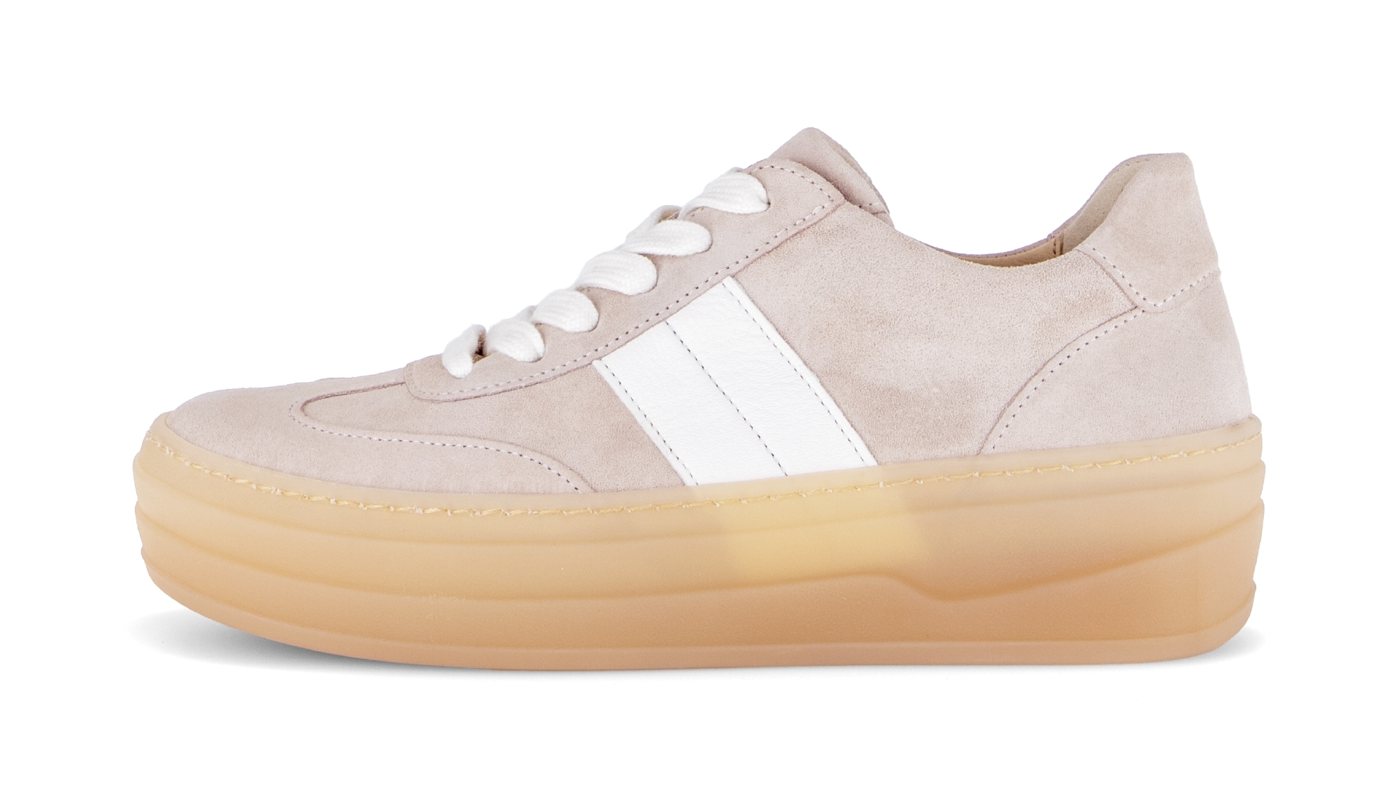 Gabor Plateausneaker  Freizeitschuh, Halbschuh, Schnürschuh mit transparenter Laufsohle