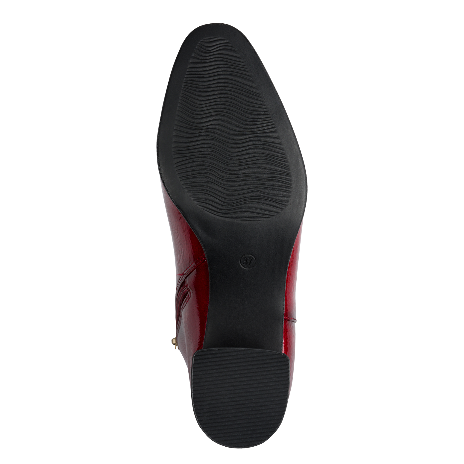 MARCO TOZZI Stiefelette, Blockabsatz, Abendschuh, Businessschuh mit goldfarbener Zierkette