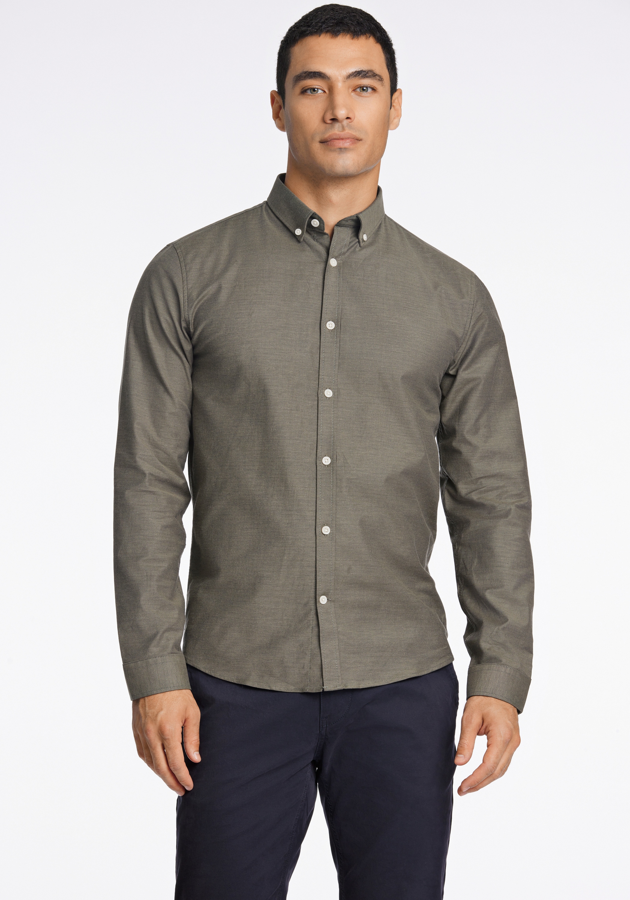 LINDBERGH Businesshemd "Oxford-Hemd (Langarm) Slim Fit"